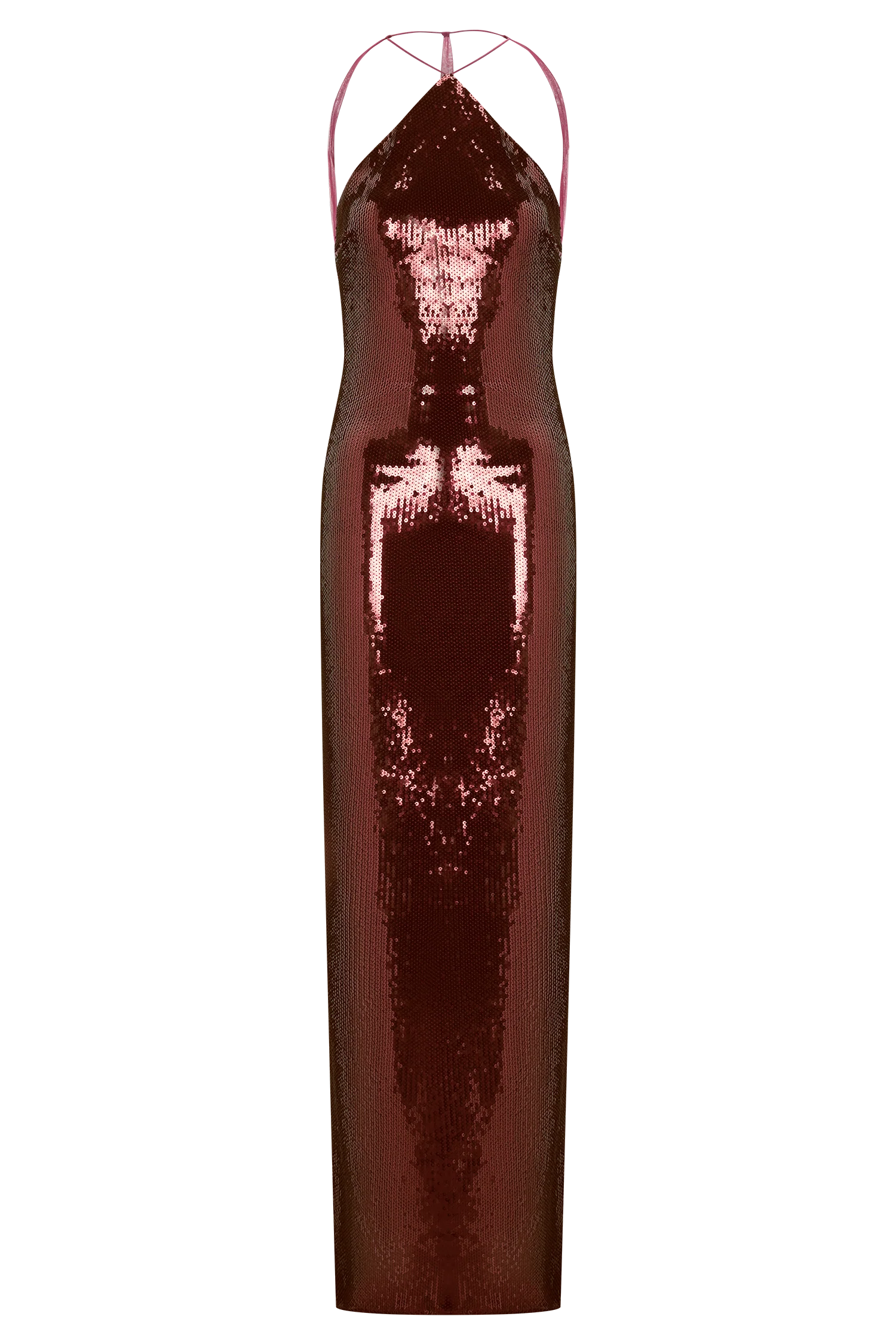 Baldwin Sequin Cut Out Maxi Dress - Mahogany