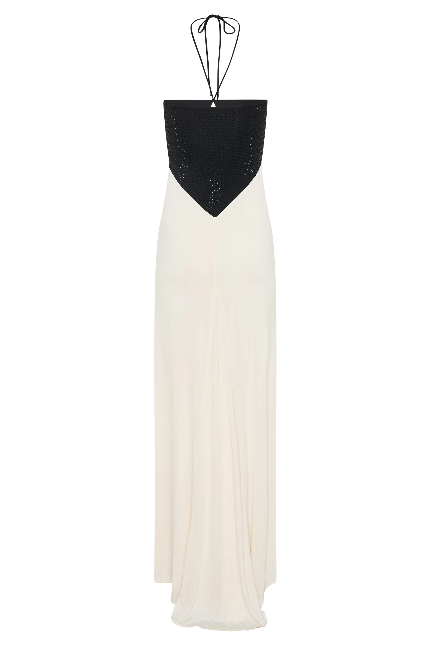 Hien Sequin Halter Maxi Dress - Black/Ivory