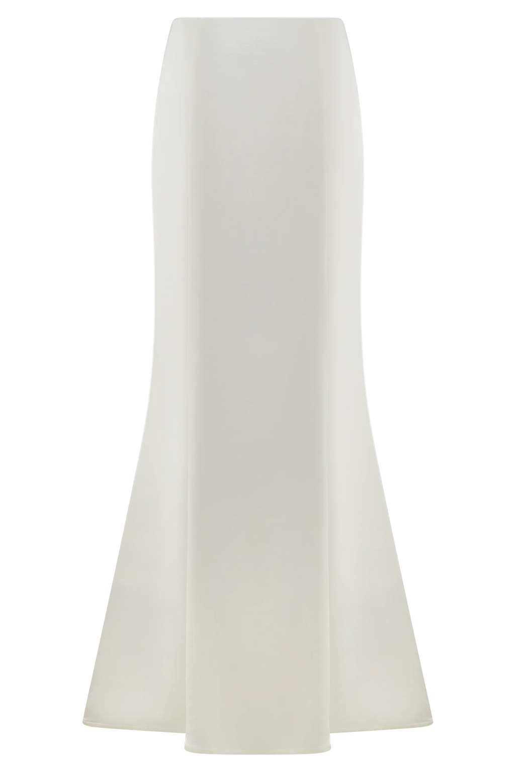 Khloe Satin Fishtail Maxi Skirt - White