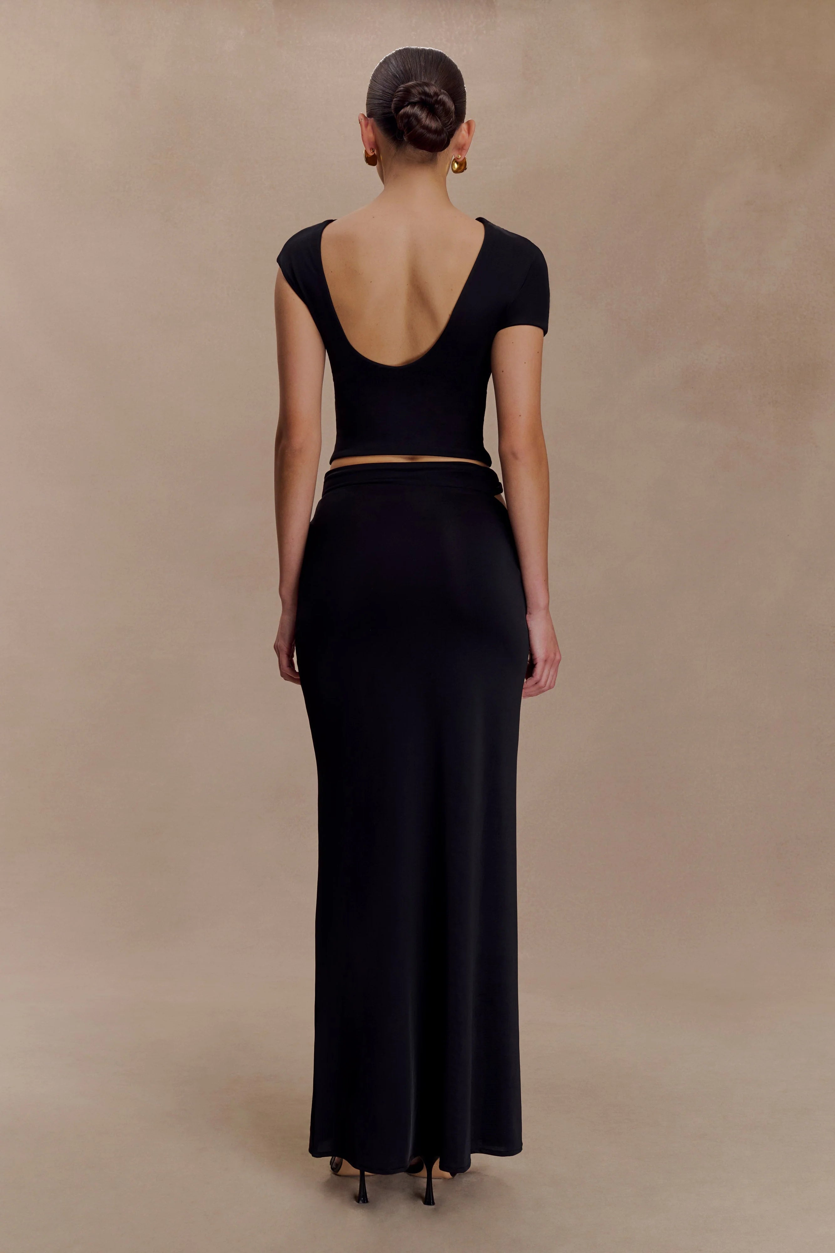 Haven Slinky Twist Top - Black