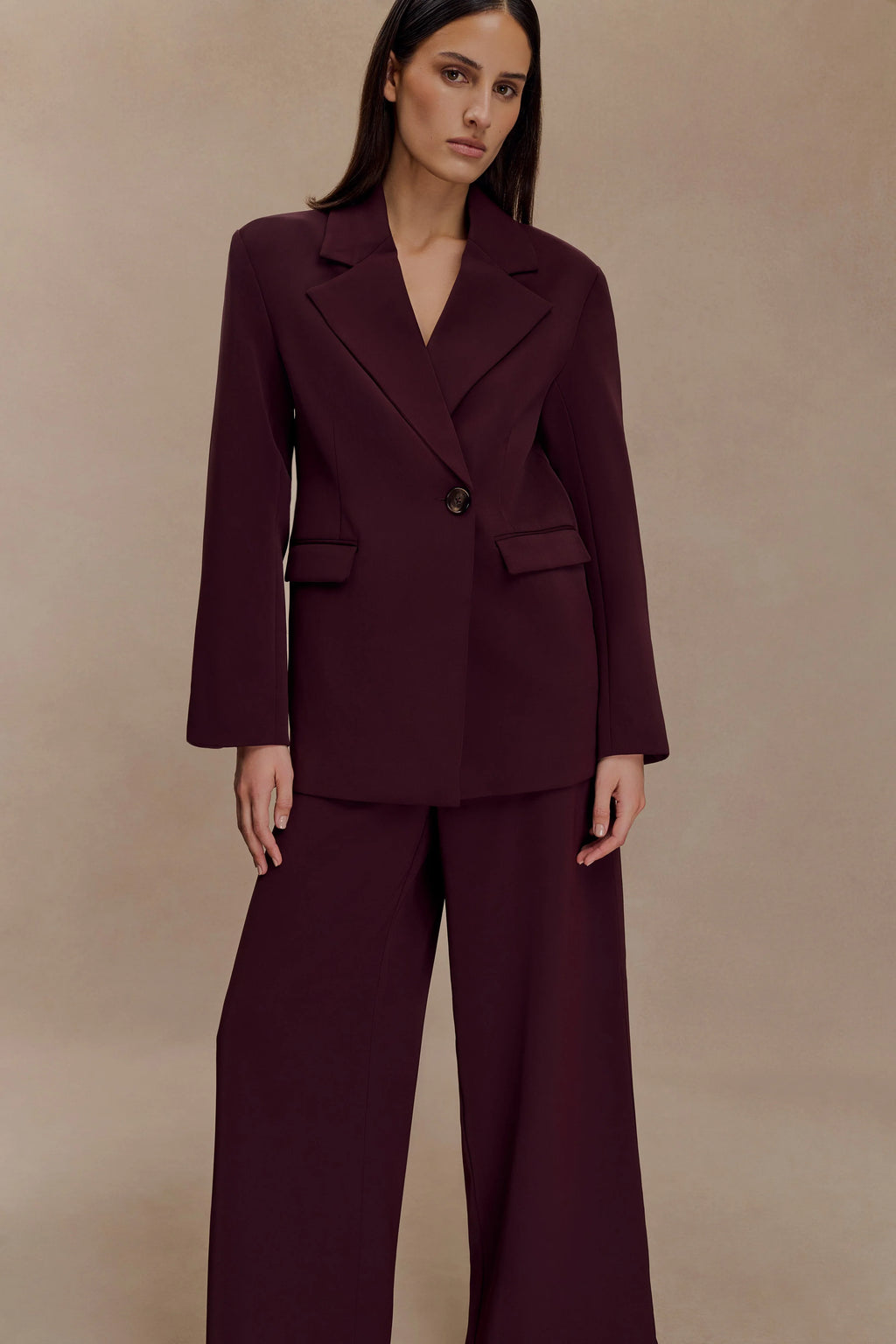 Mateo Oversized Blazer - Mahogany