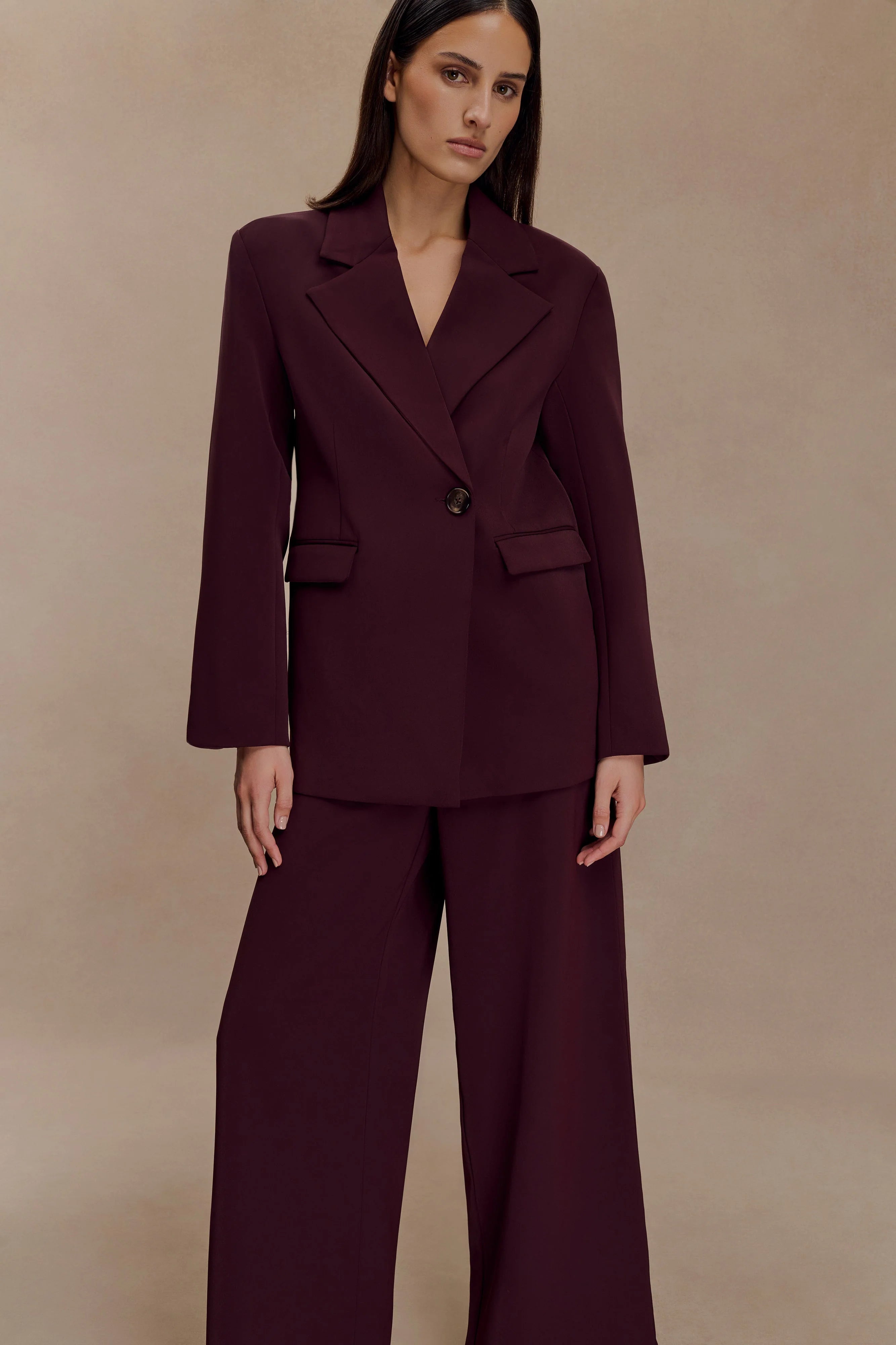 Mateo Oversized Blazer - Mahogany
