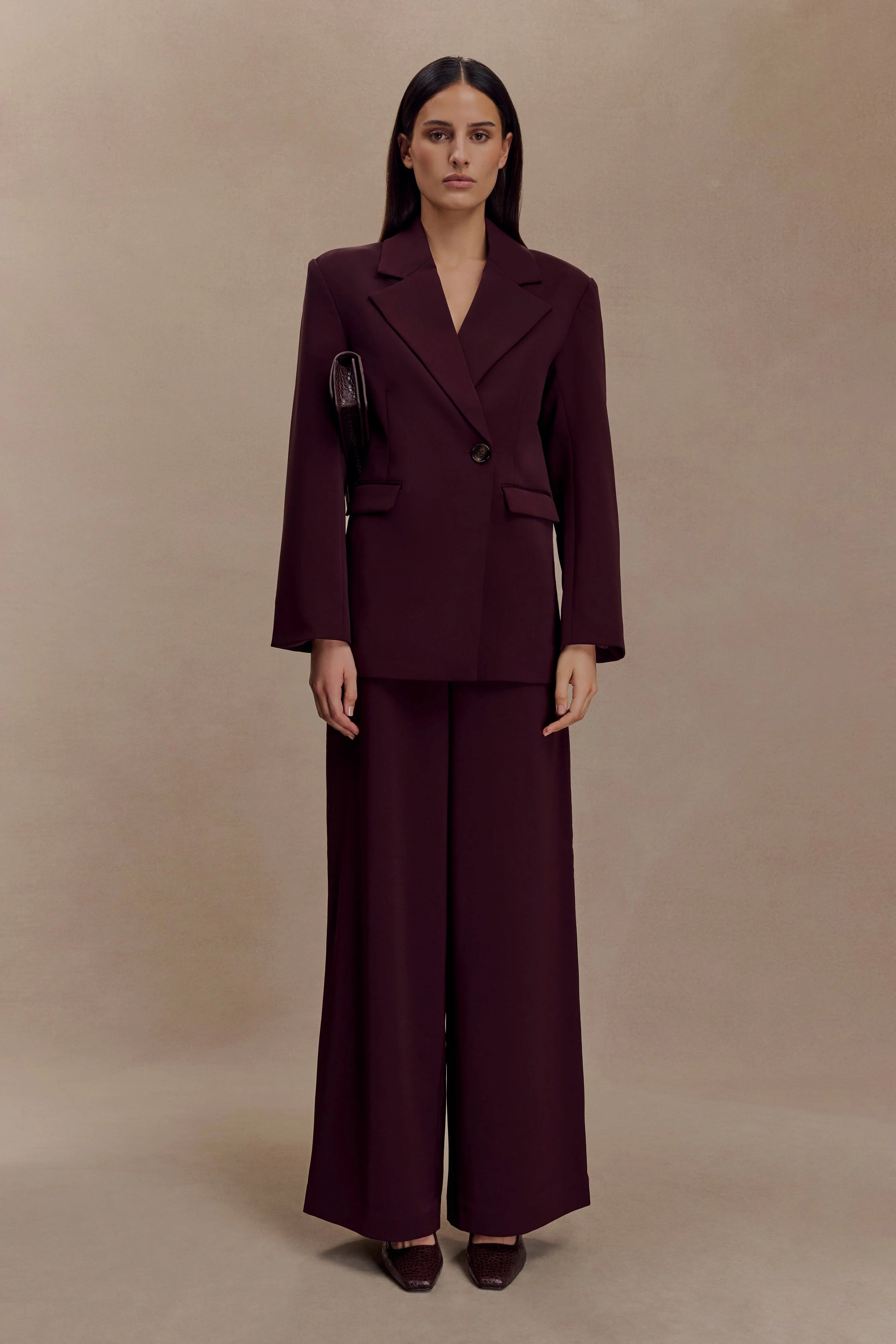Mateo Oversized Blazer - Mahogany