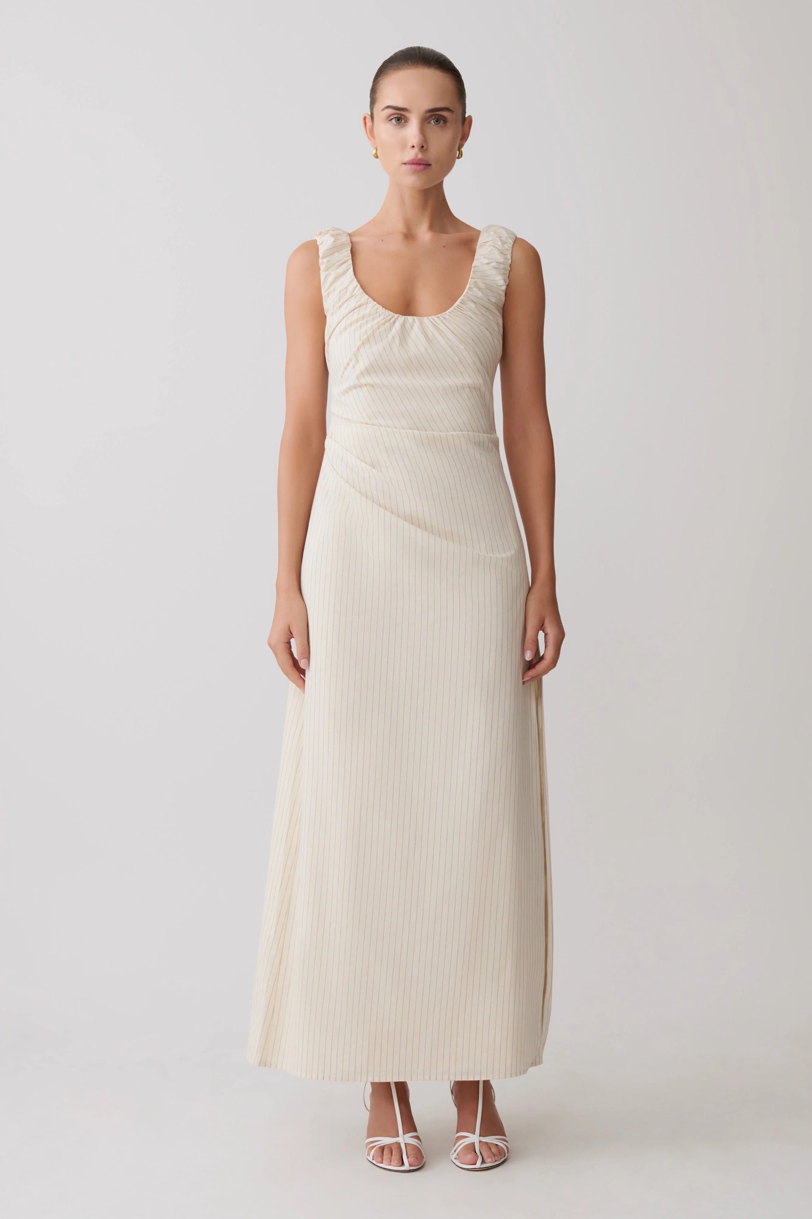 Anisa Scoop Neck Maxi Dress - Stripe