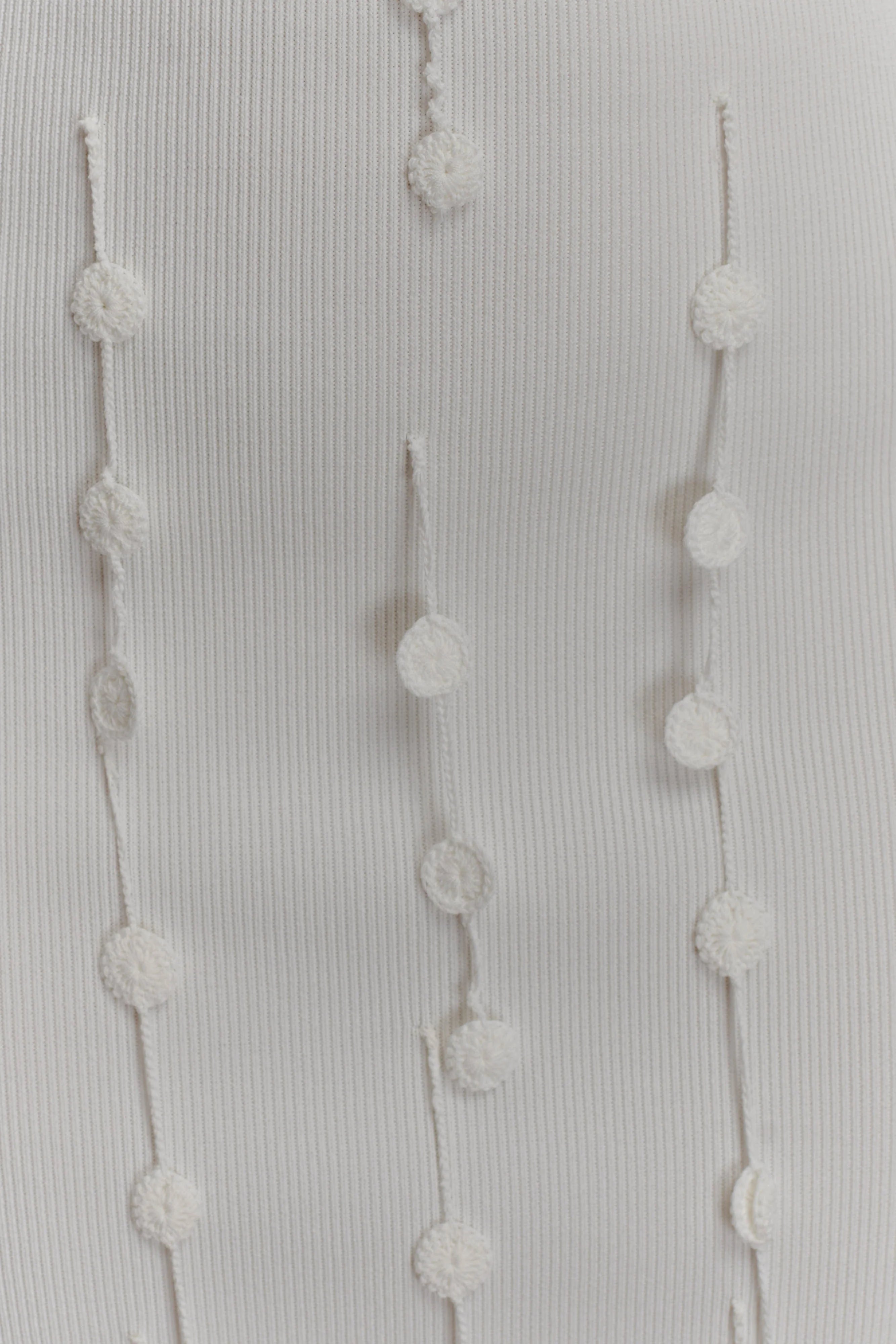 Tove Hand Knit Flower Mini Dress - White