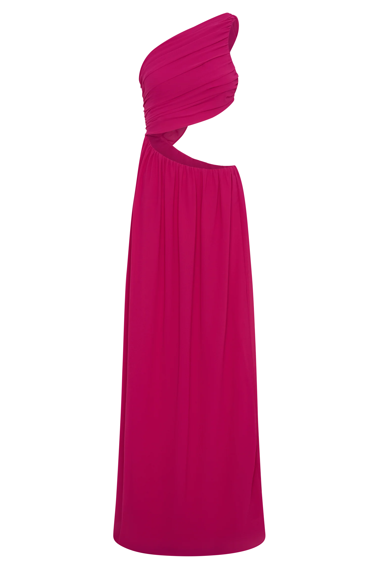 Aria Chiffon Cut Out Maxi Dress - Fuchsia