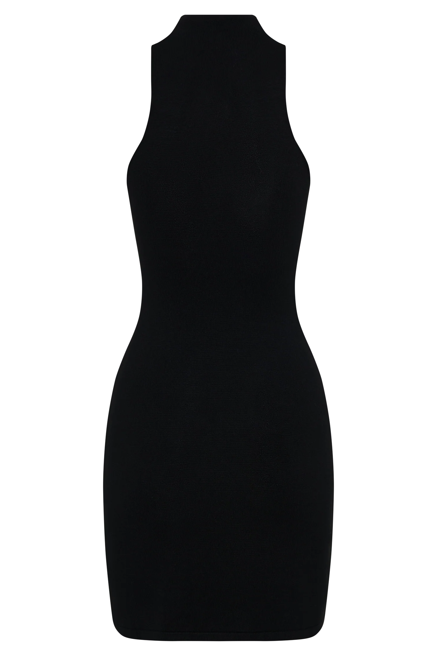 Hector Halter Neck Knit Mini Dress - Black