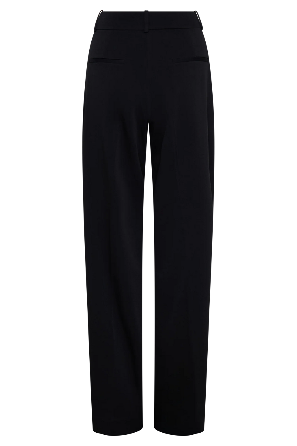Fatima Satin Straight Leg Pant - Black
