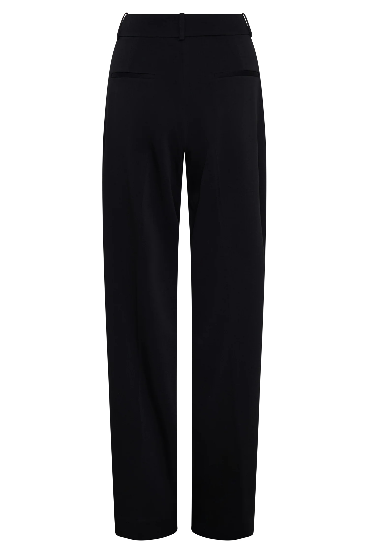 Fatima Satin Straight Leg Pant - Black