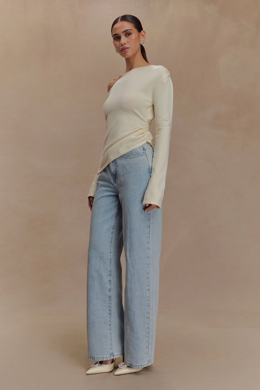 Miles Off Shoulder Knit Top - Ivory