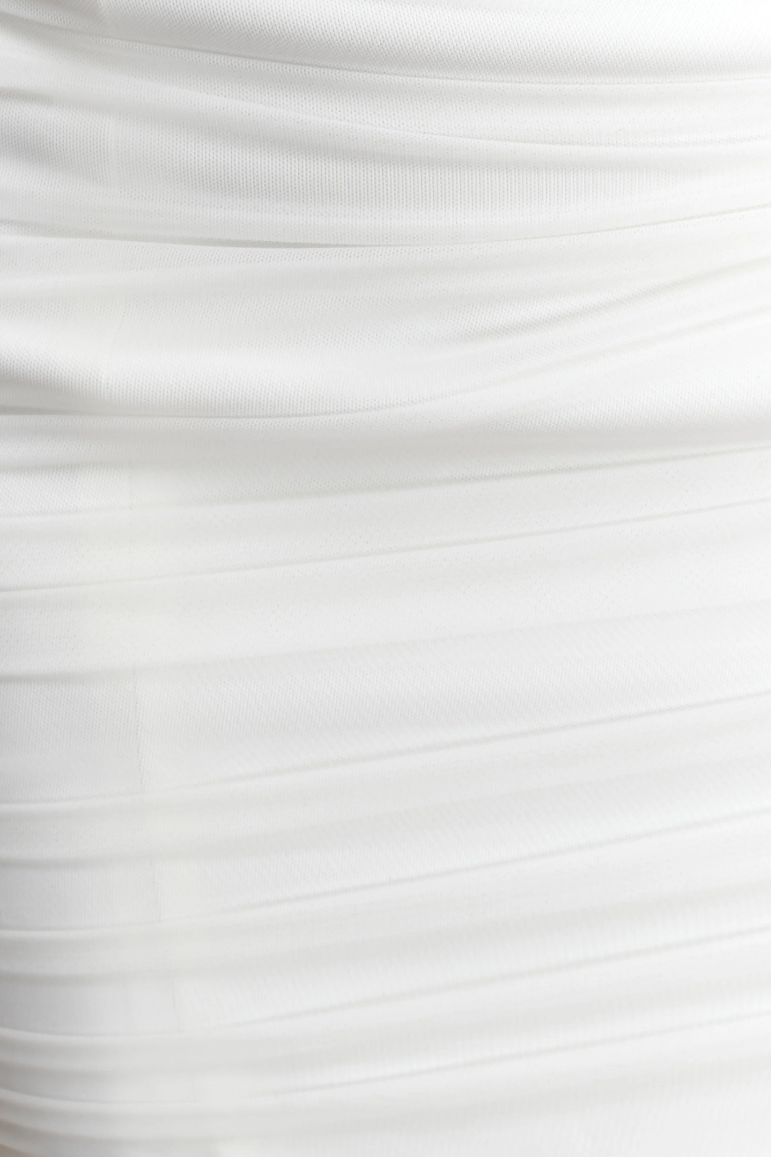 Jianna Strapless Mesh Maxi Dress - Ivory