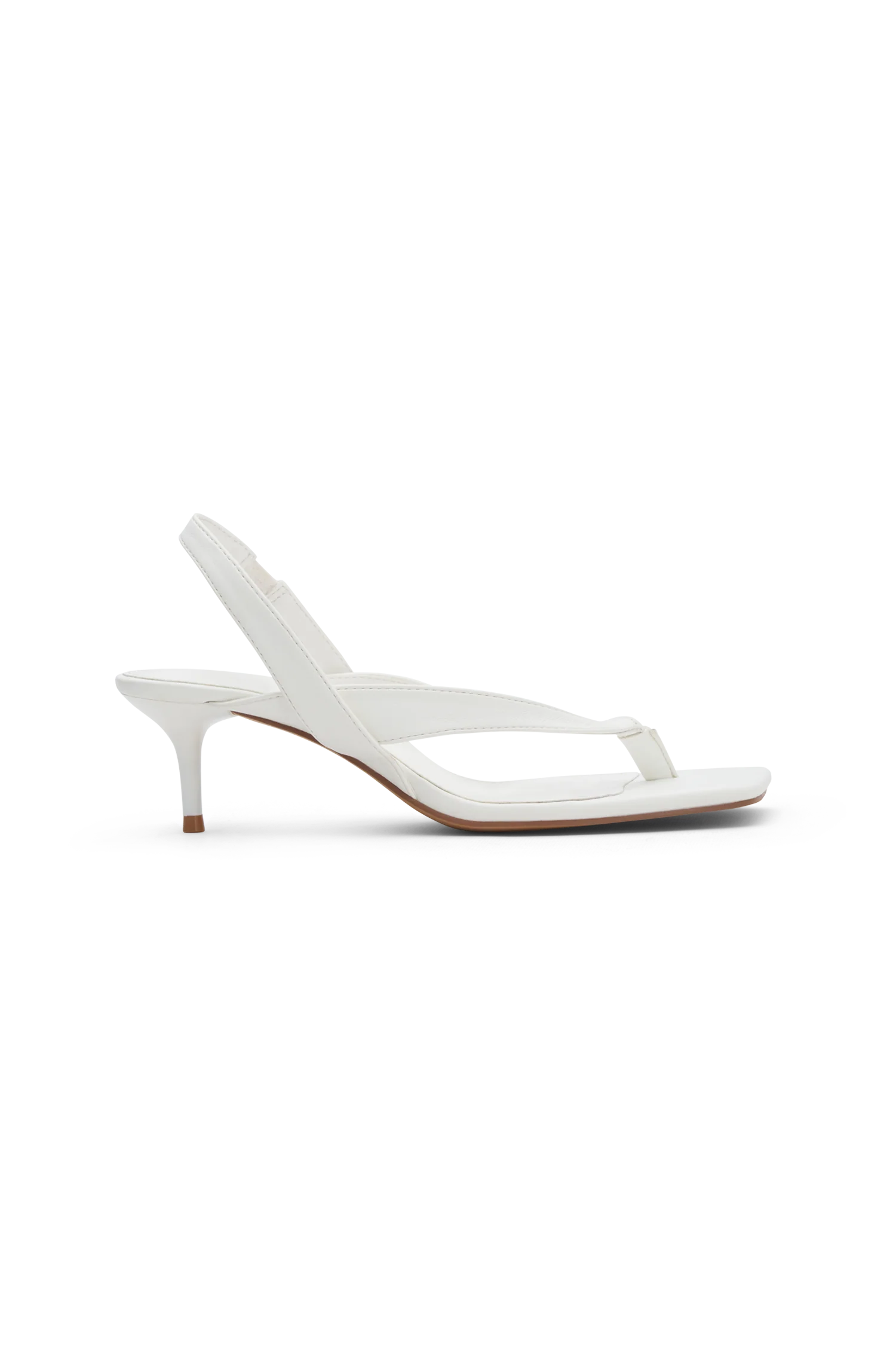 Mai Sling Back Thong Heel - White