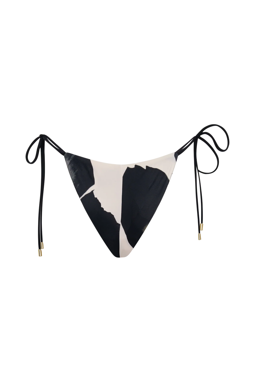 Blossom Side Tie Bikini Bottom - Ivory Oversized Floral Print