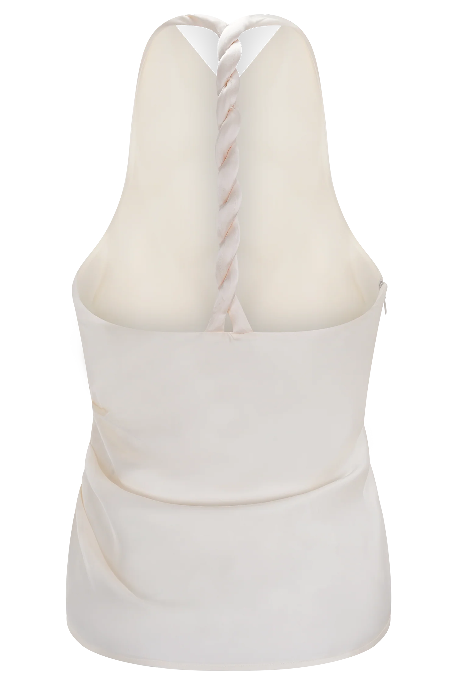 Bianca Satin Halter Top - Ivory