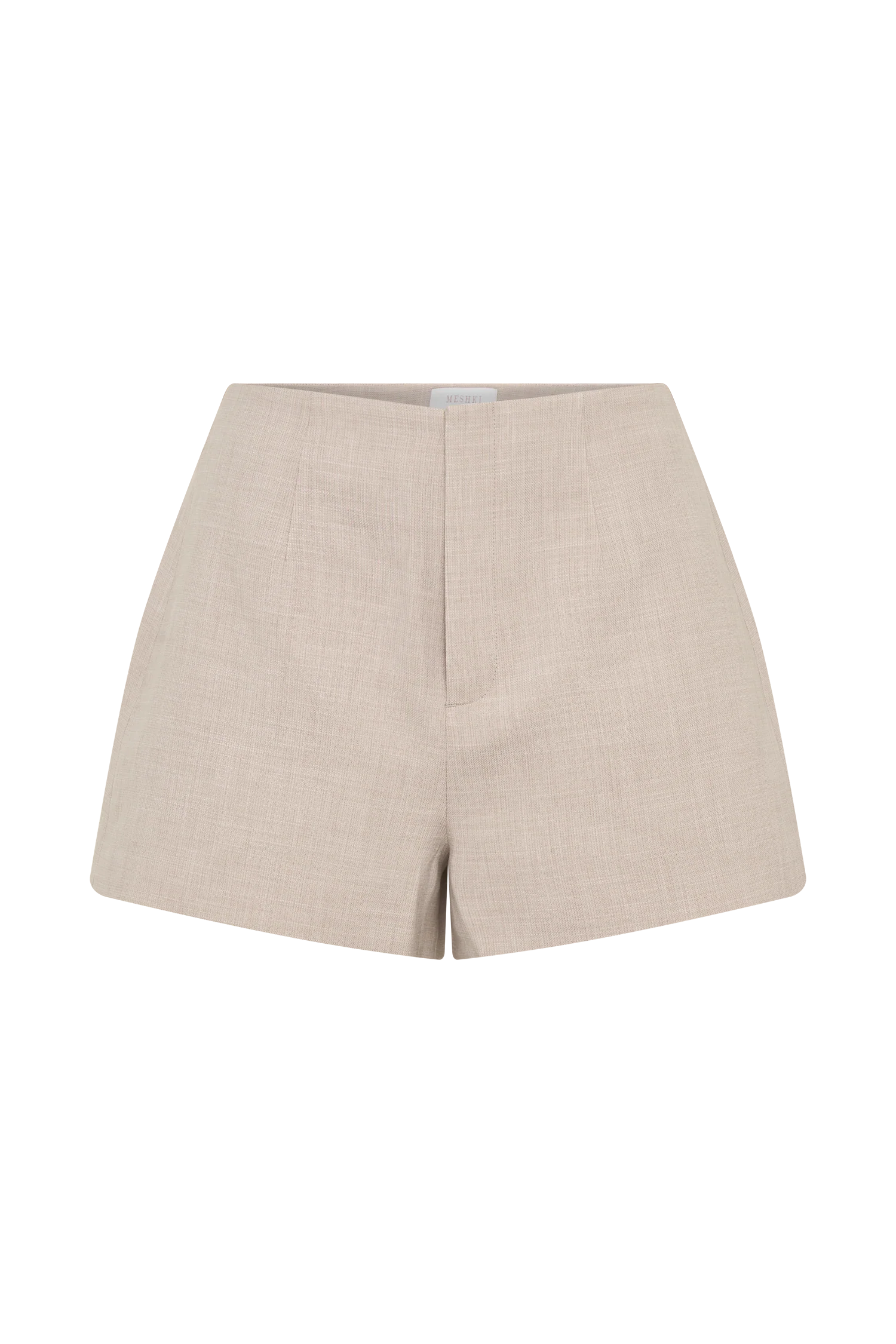 Solenne Suiting Shorts - Natural Marle