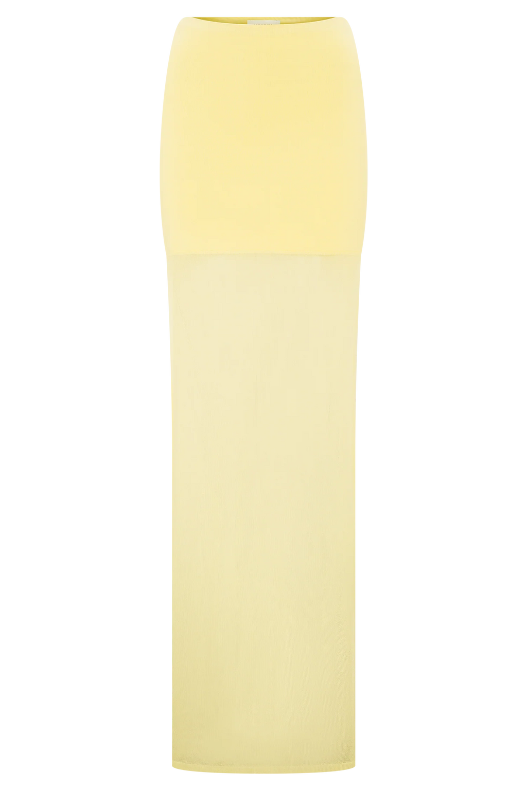 Tanyel Sheer And Bandage Knit Maxi Skirt - Lemon