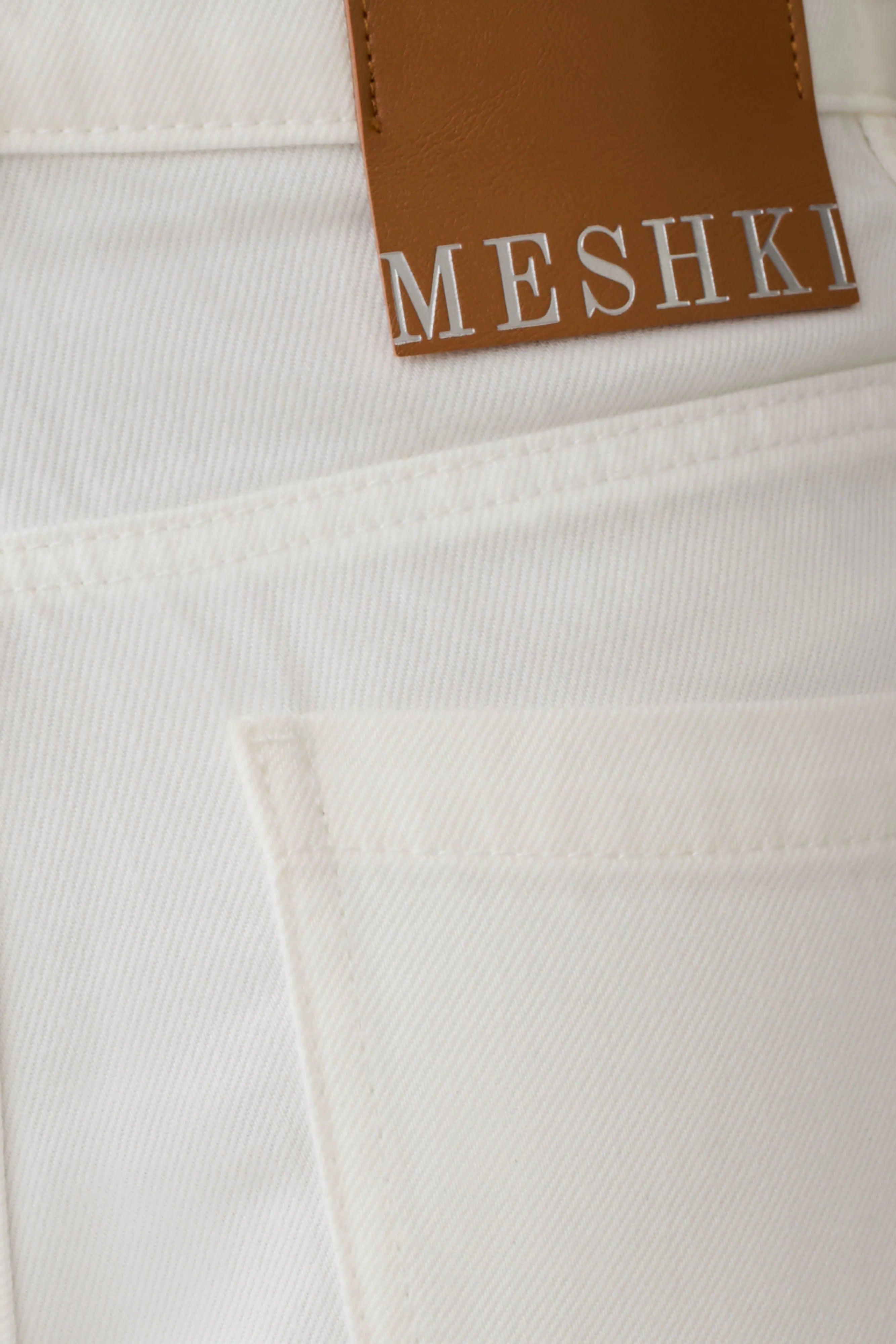 Shae Wide Leg Denim Jeans - White