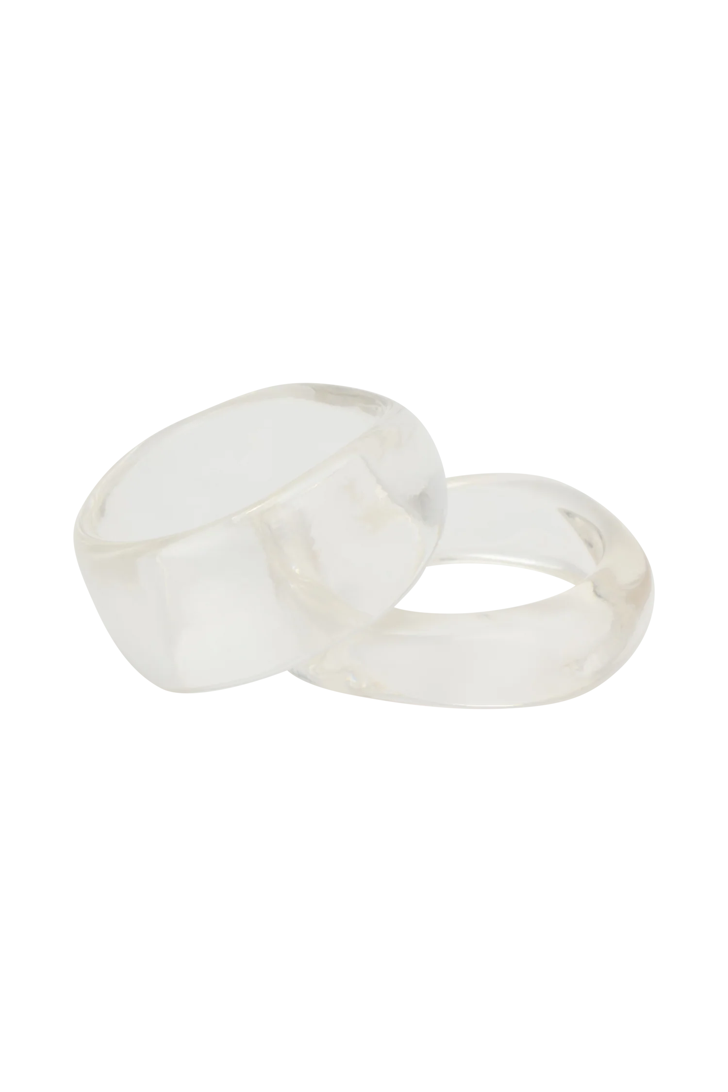 Marah Resin Bangle Set - Clear