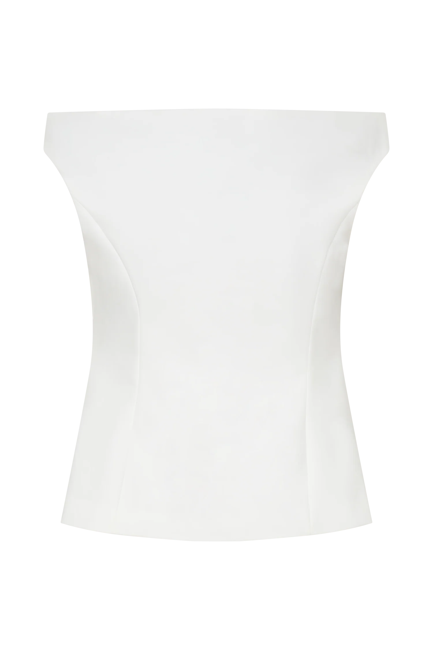 Billie Off Shoulder Sleeveless Button Top - White