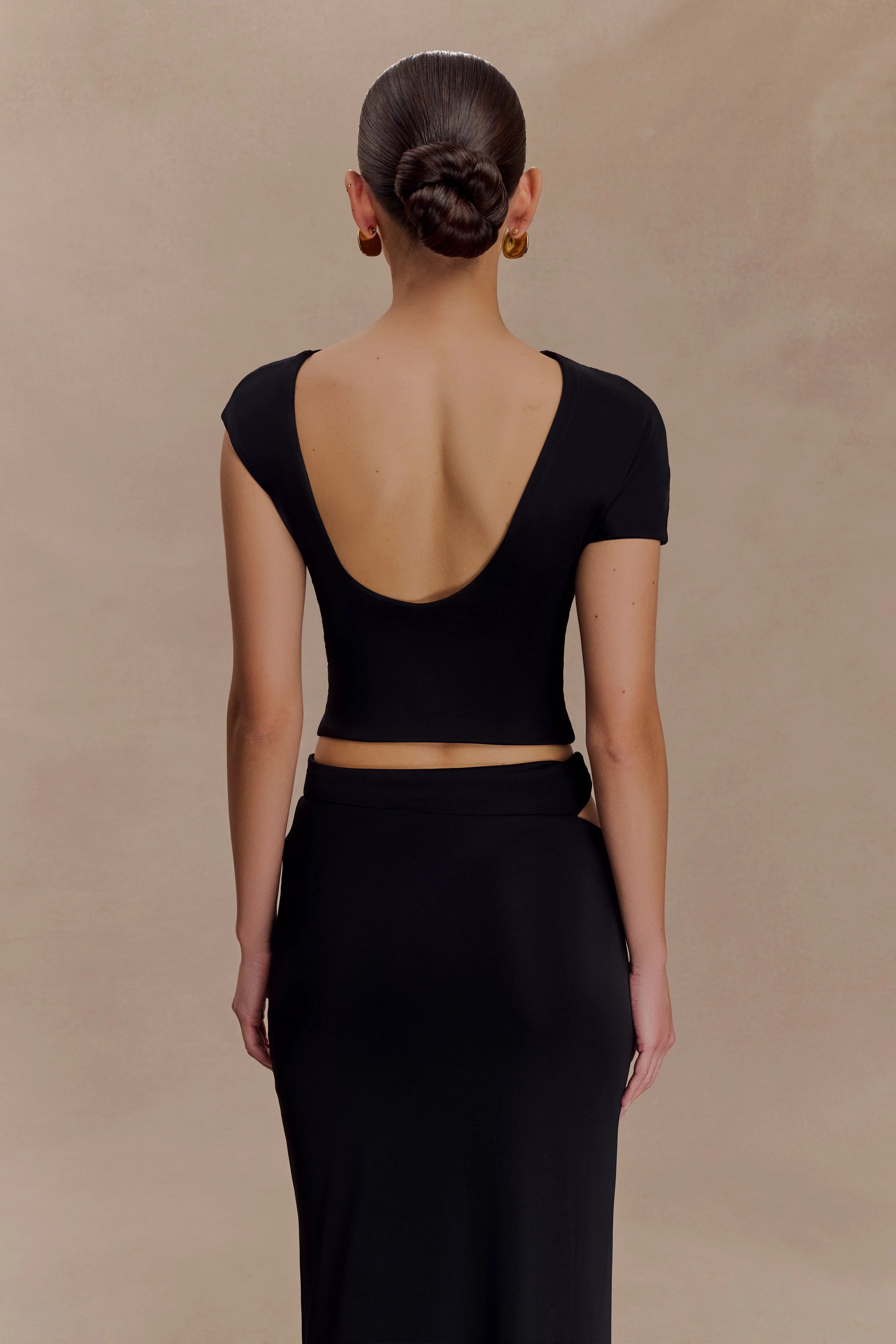 Haven Slinky Twist Top - Black