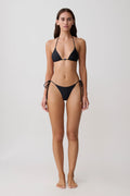 Blossom Side Tie Bikini Bottom - Black