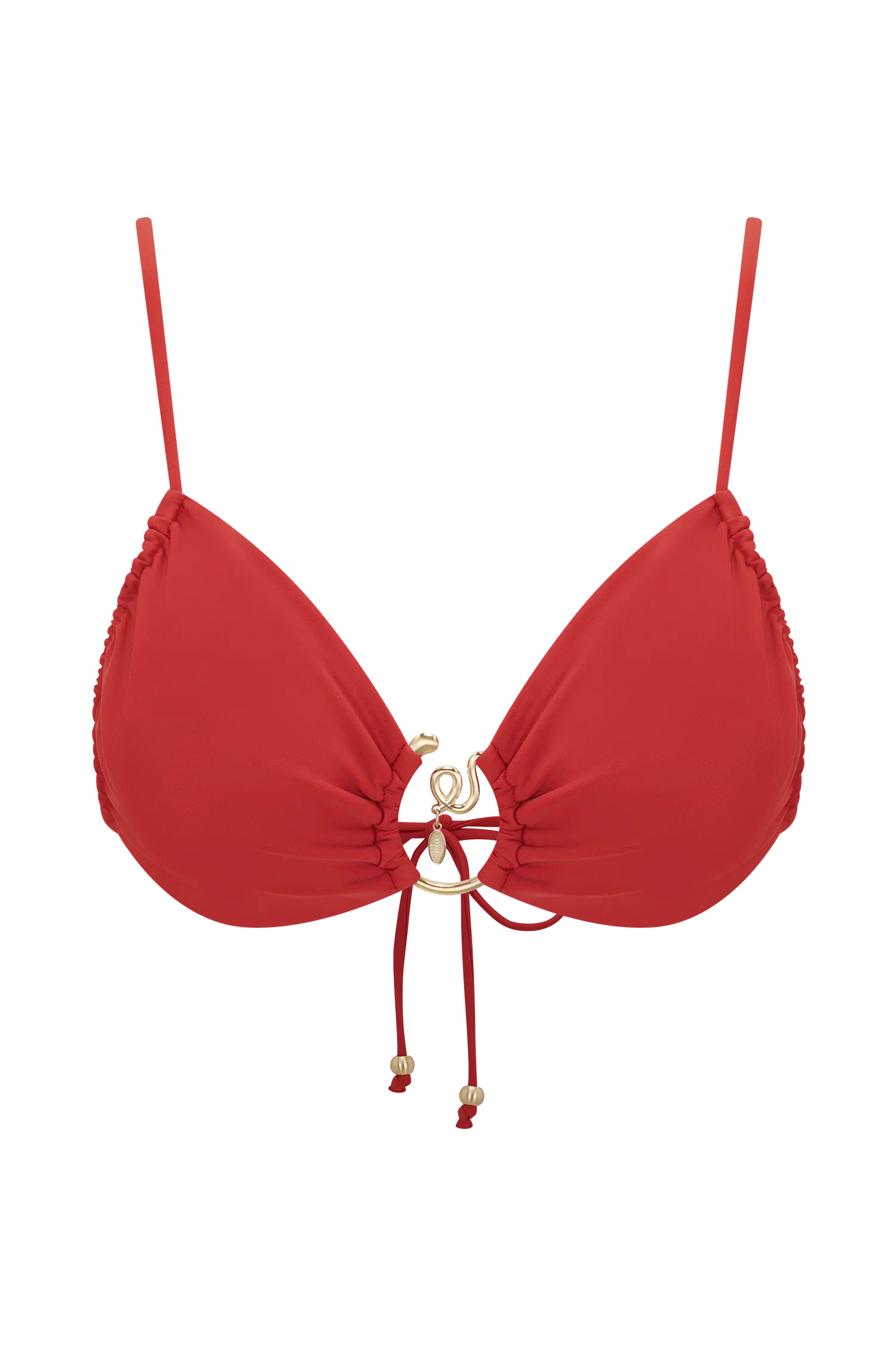 Tyler Bikini Top With Hardware - Red