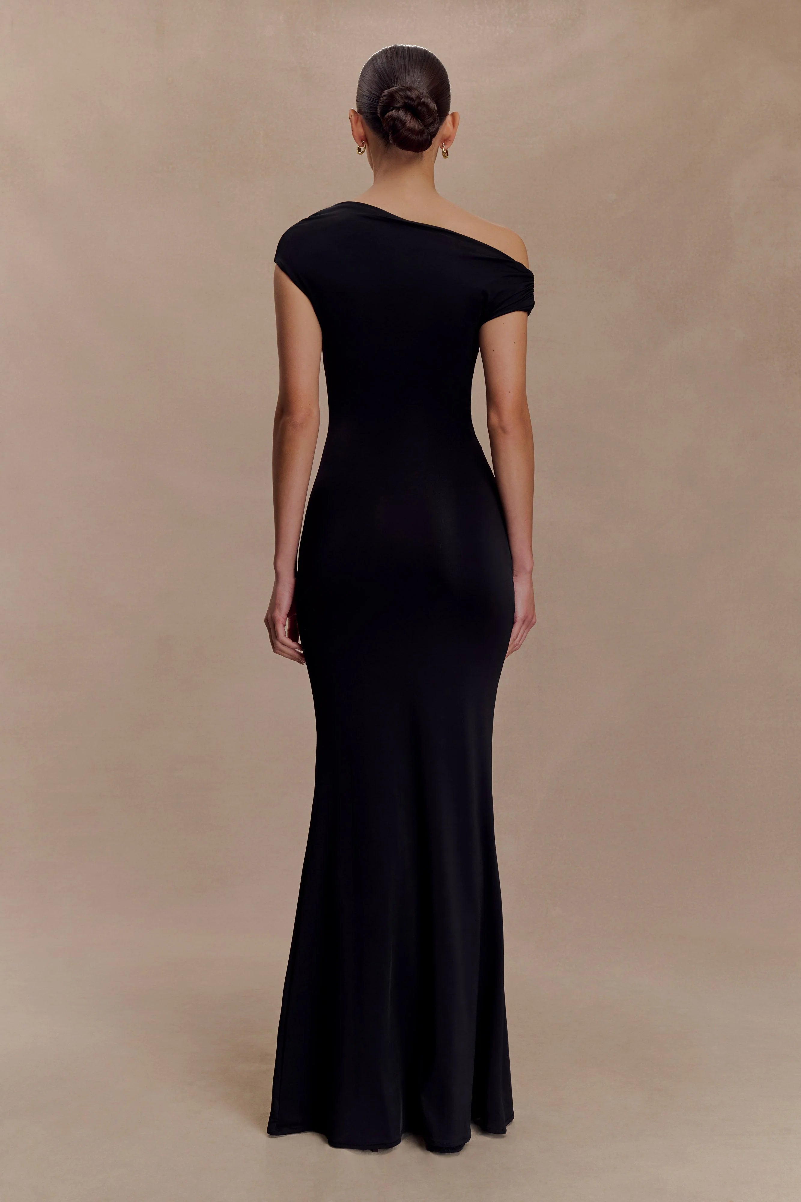 Kinsley Slinky Maxi Dress With Hardware - Black