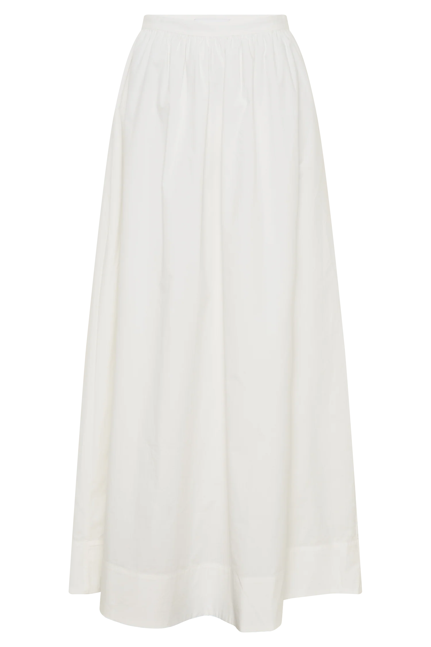 River Gathered Maxi Skirt - White