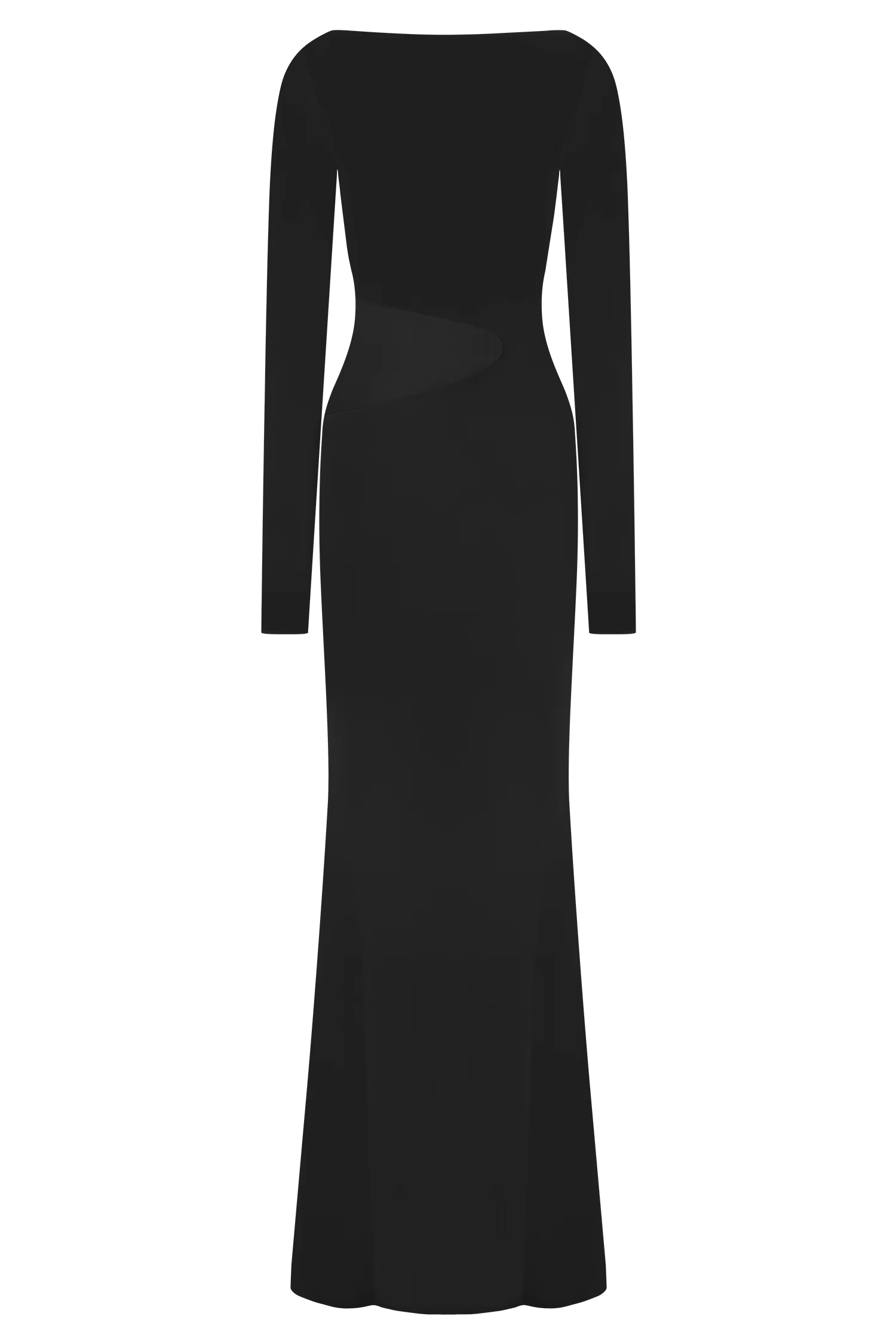 Megan Slinky And Mesh Maxi Dress - Black