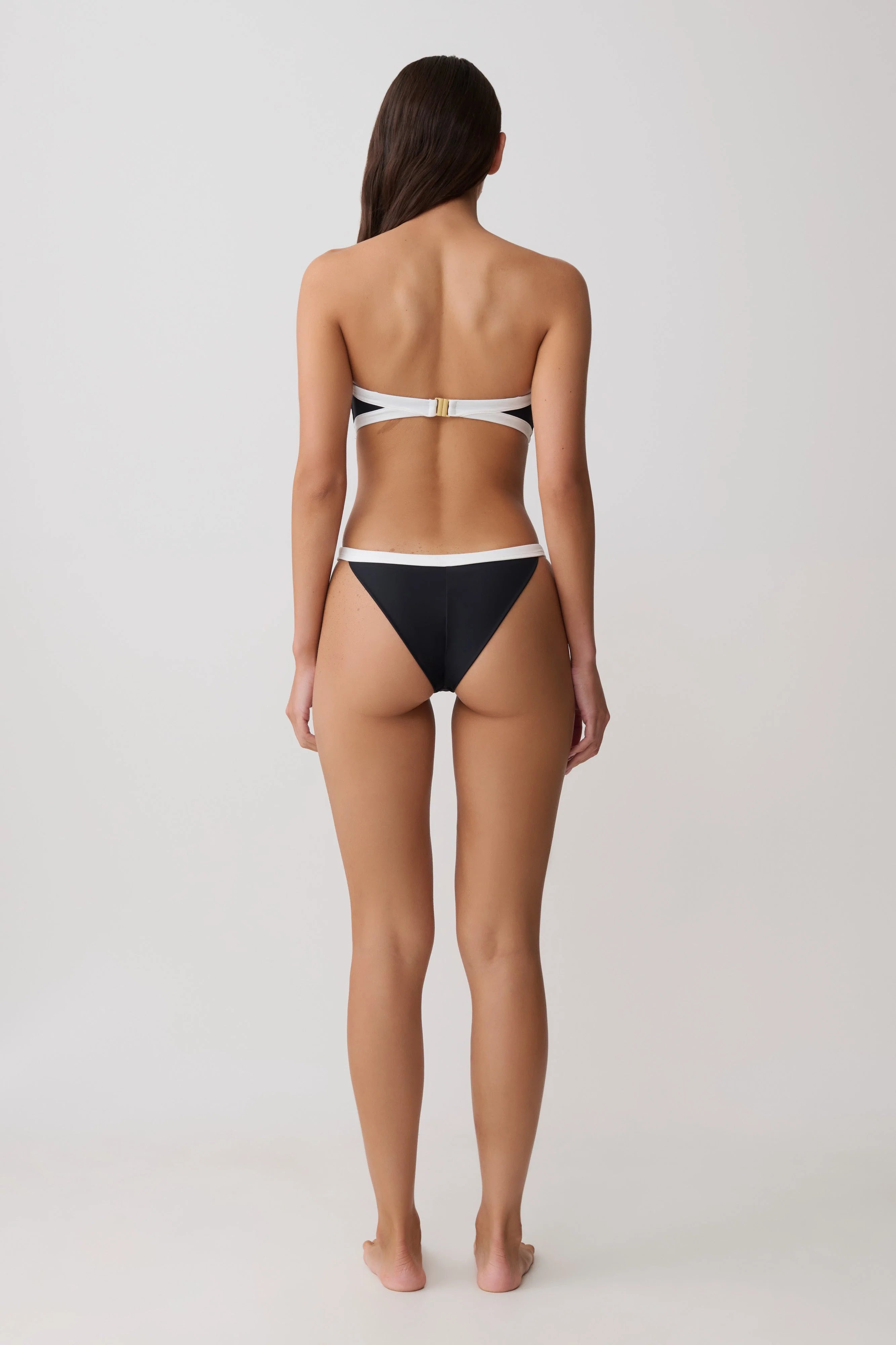 Isla Thong Bikini Bottom - Black/White
