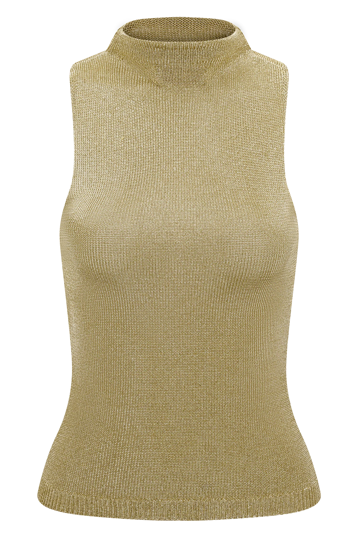 Nikki Lurex Top With Hardware - Gold
