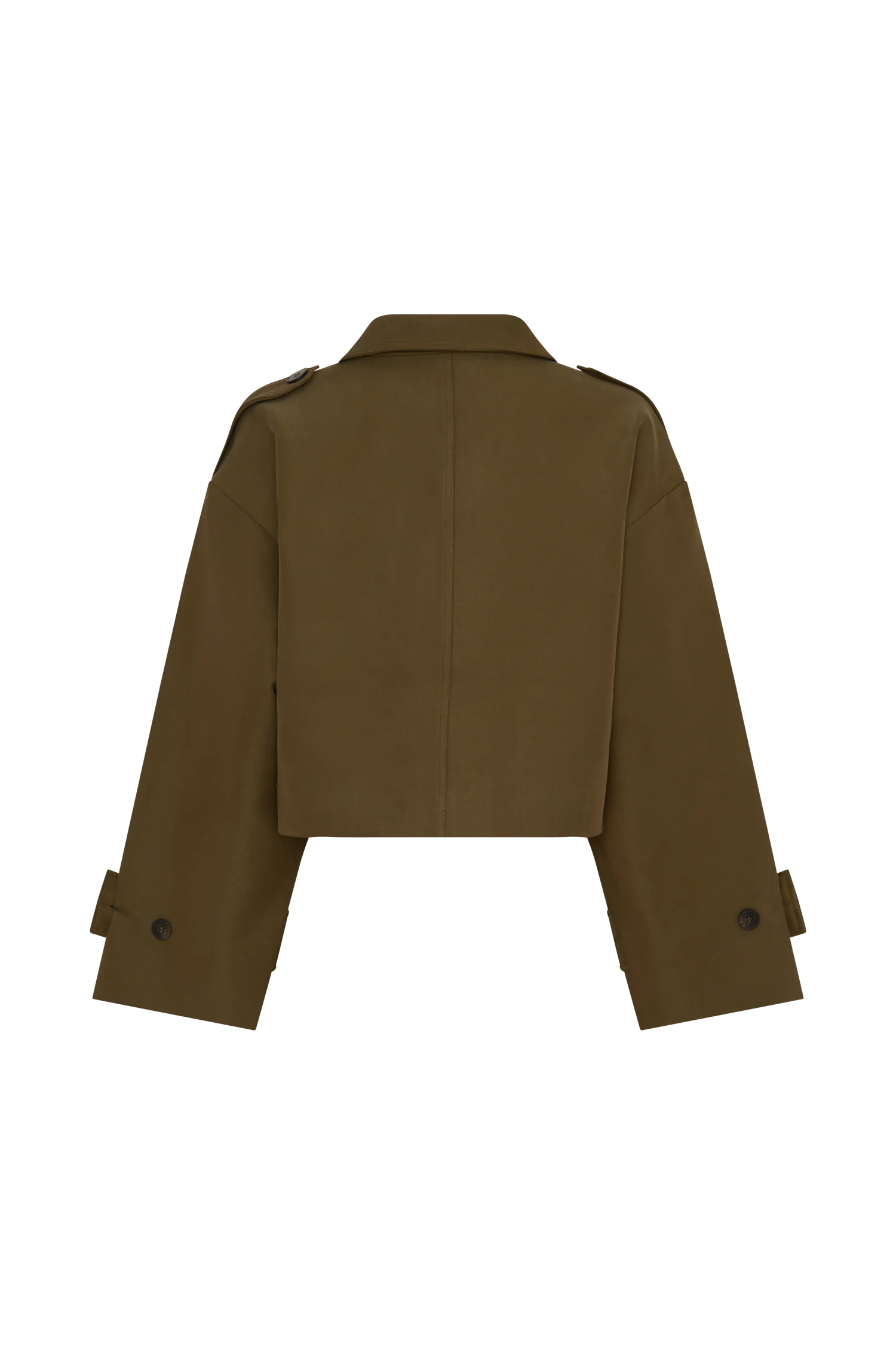 Rue Funnel Neck Bomber Jacket - Khaki