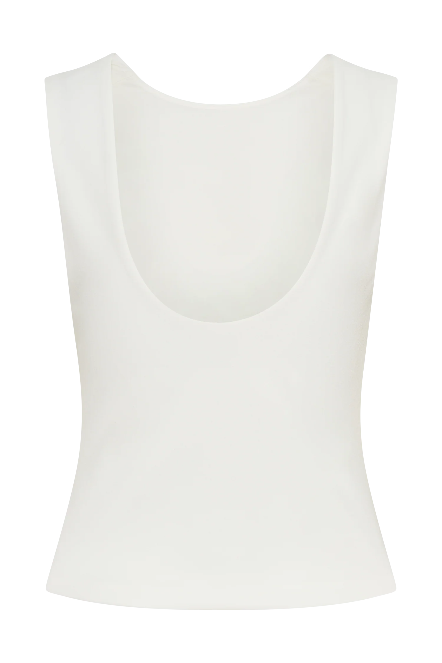 Kyra Open Back Scuba Crepe Top - White