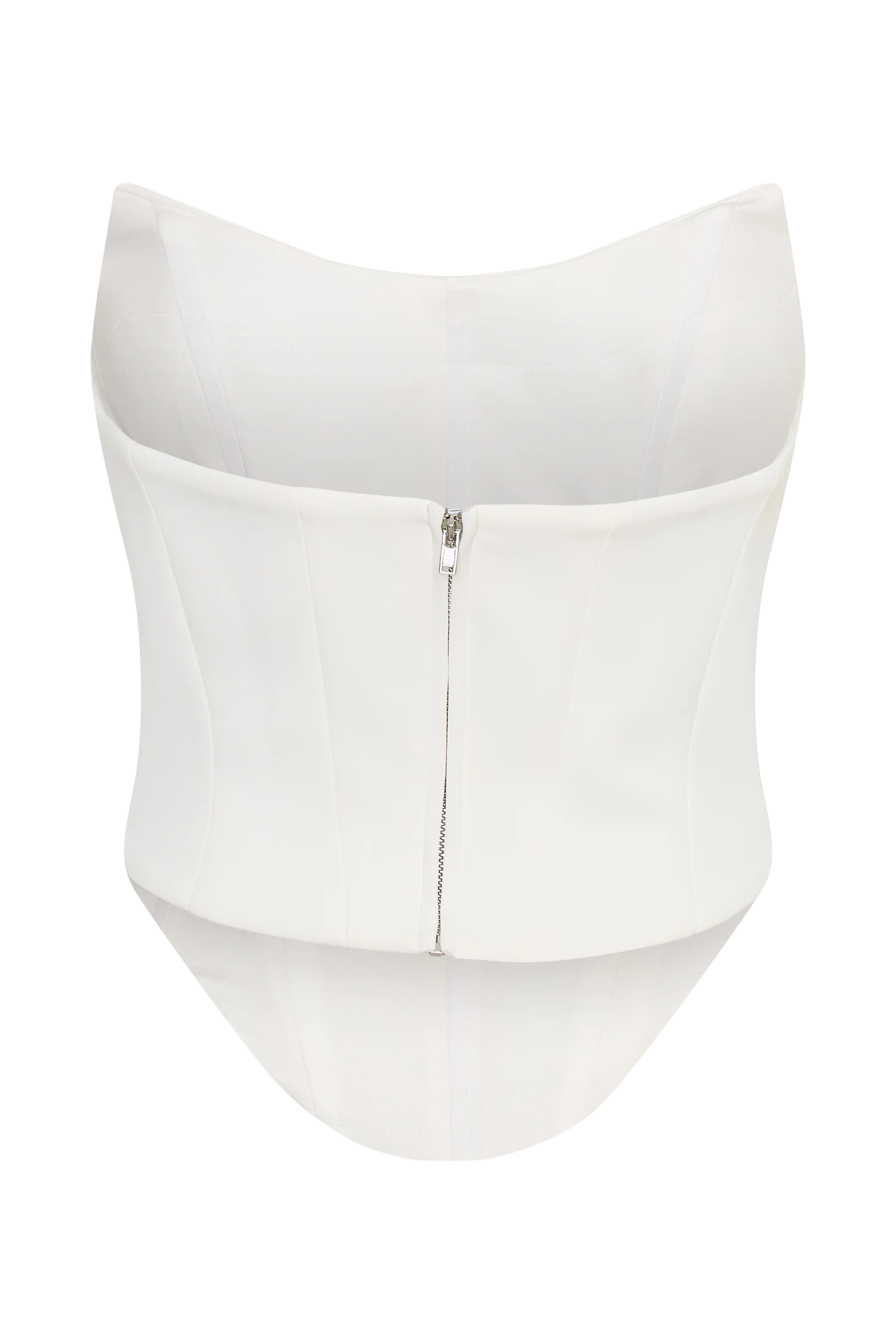 Karina Strapless Scuba Corset  - White