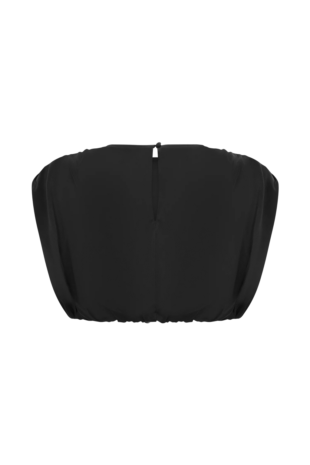 Zendaya Silk Crop Top - Black