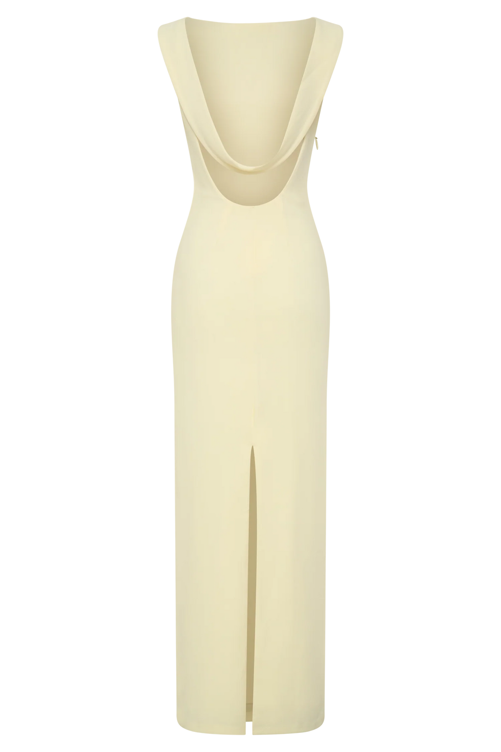 Galilea Crepe Draped Maxi Dress - Lemon