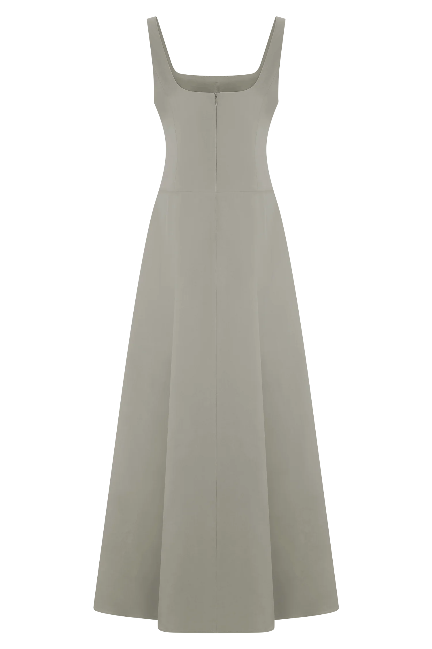Salma Drop Waist Cotton Maxi Dress - Sage