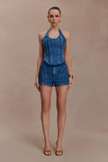 Meadow Denim Shorts - Dark Blue
