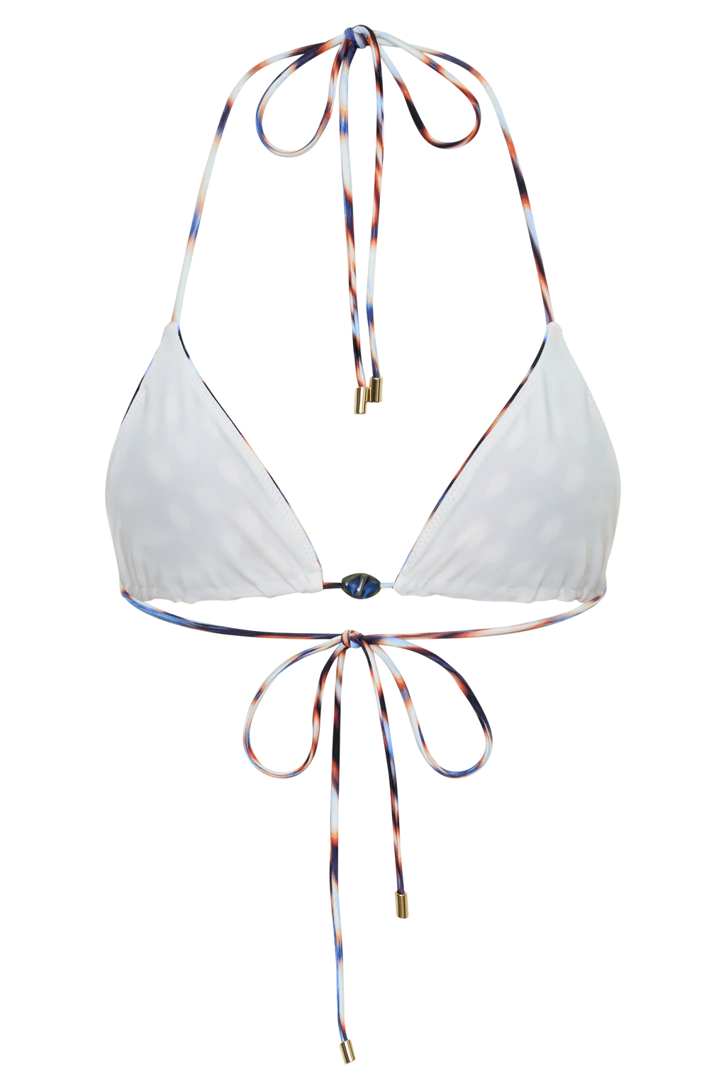 Blossom Classic Triangle Bikini Top - Blue Abstract Print
