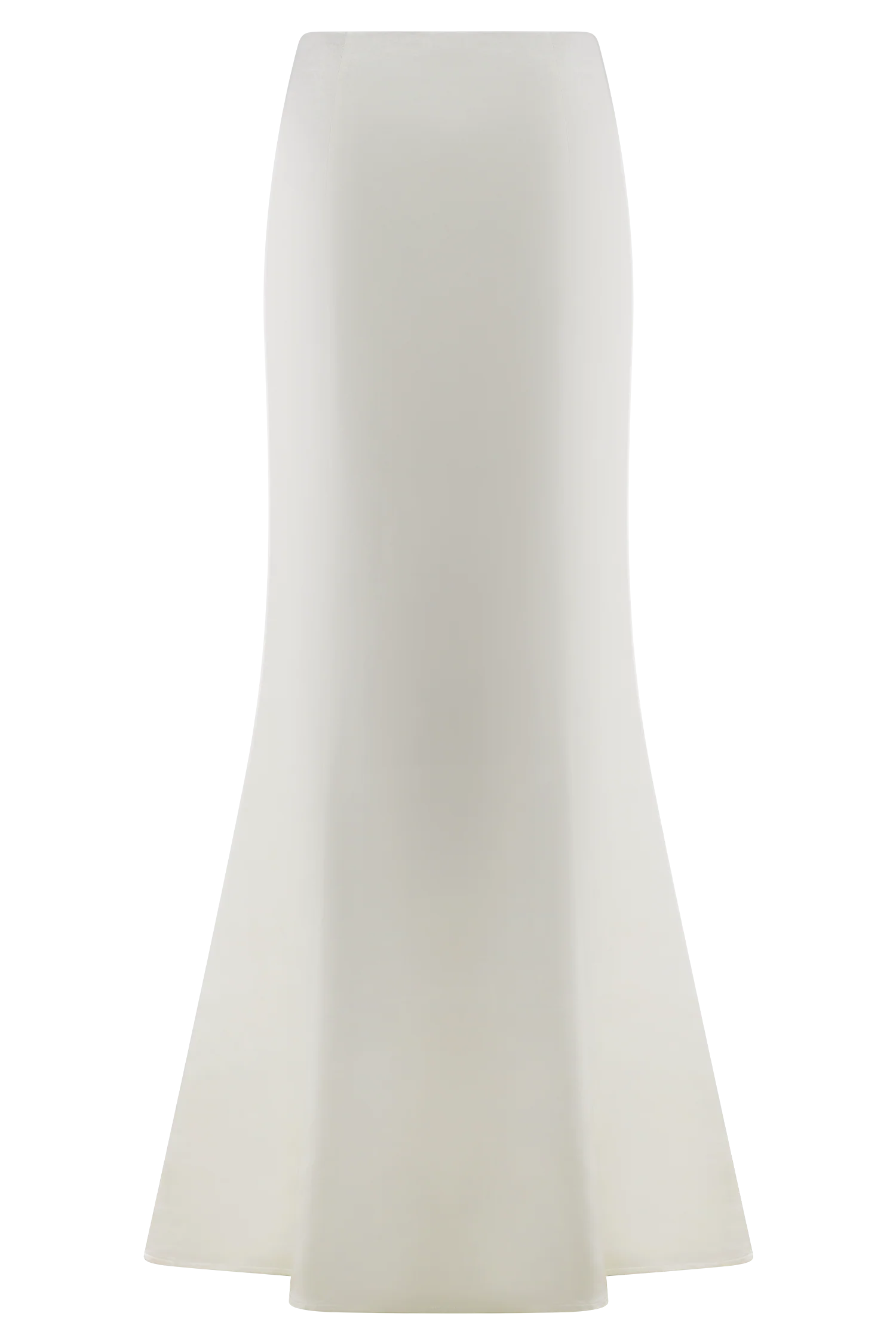 Khloe Satin Fishtail Maxi Skirt - White