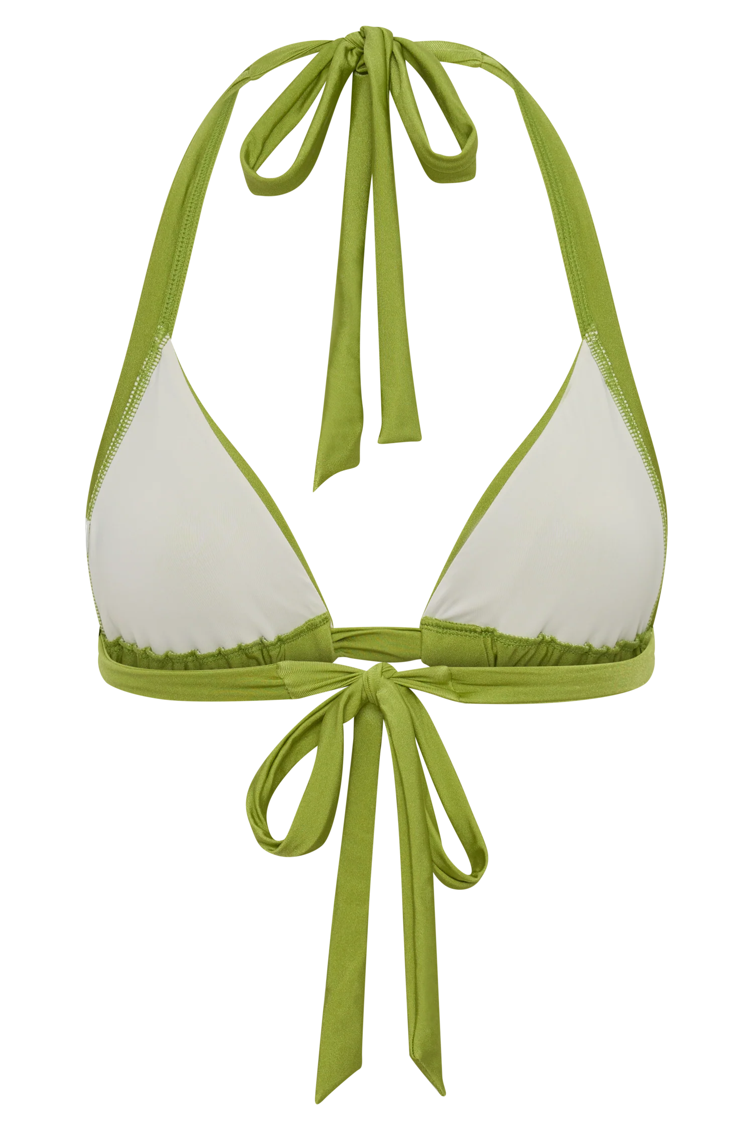 Fern Triangle Bikini Top - Green