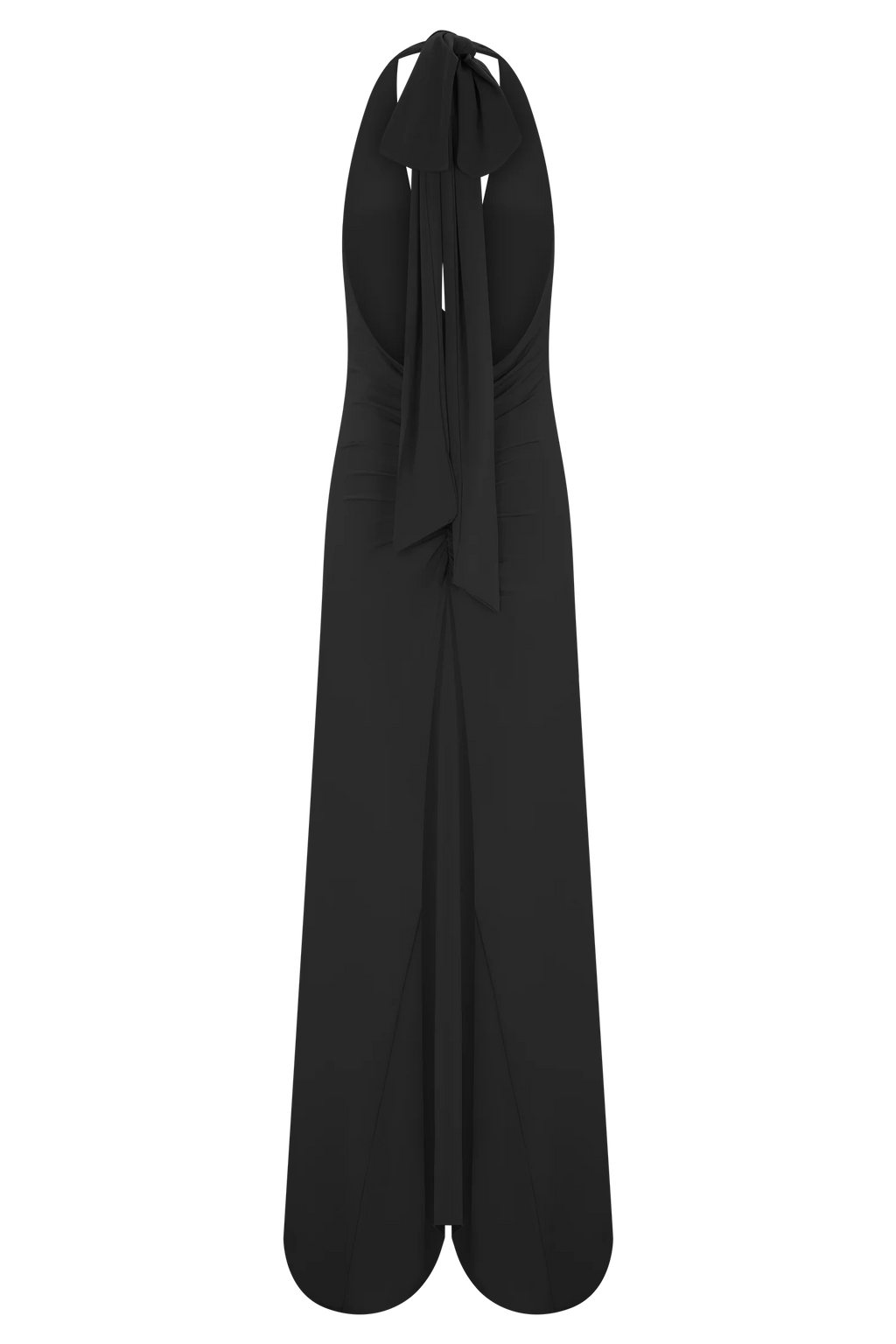 Juliet Slinky Maxi Dress With Scarf - Black