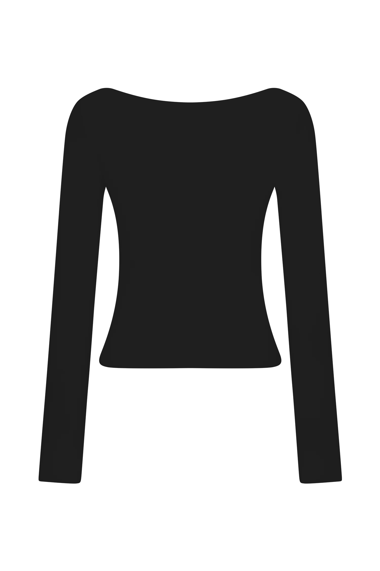 Paedyn Merino Wool Ribbed Long Sleeve Top - Black