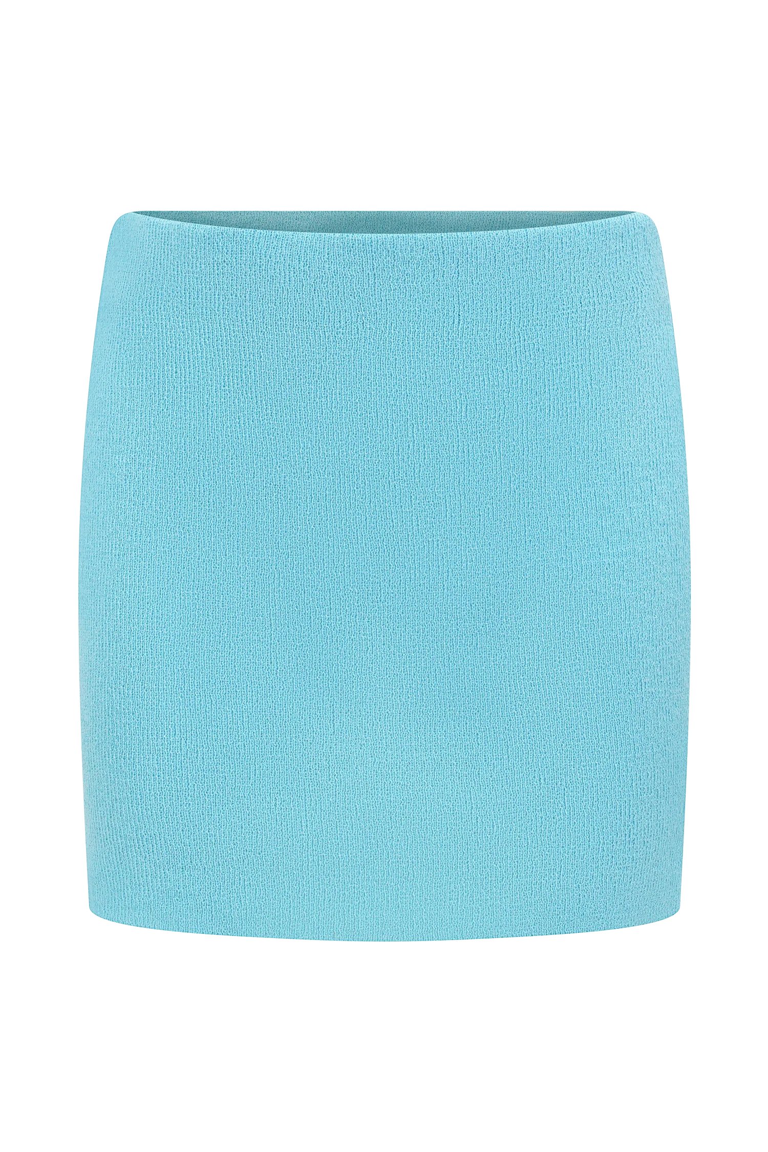 Esme Knit Mini Skirt - Cyan Blue