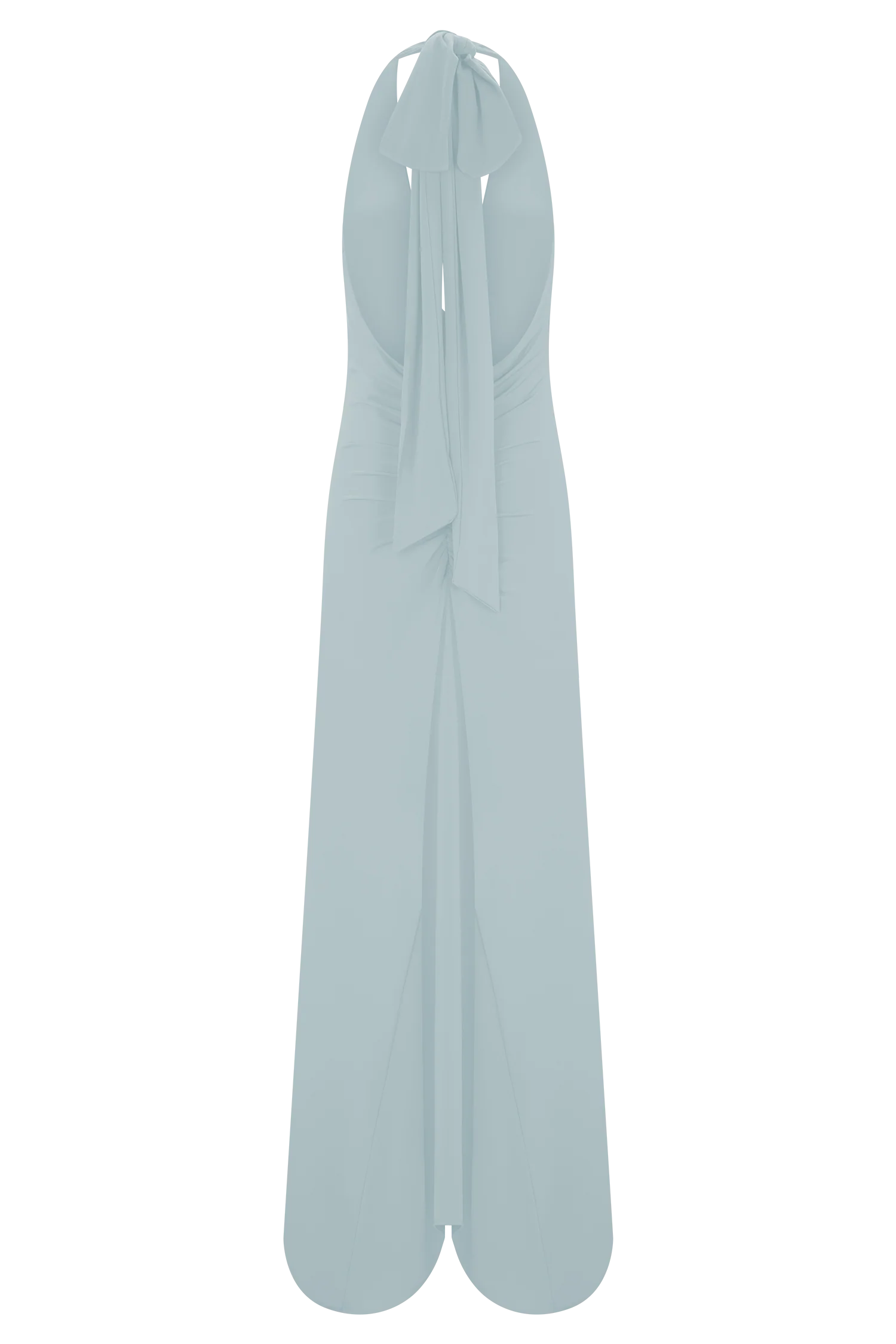 Juliet Slinky Maxi Dress With Scarf - Pale Blue