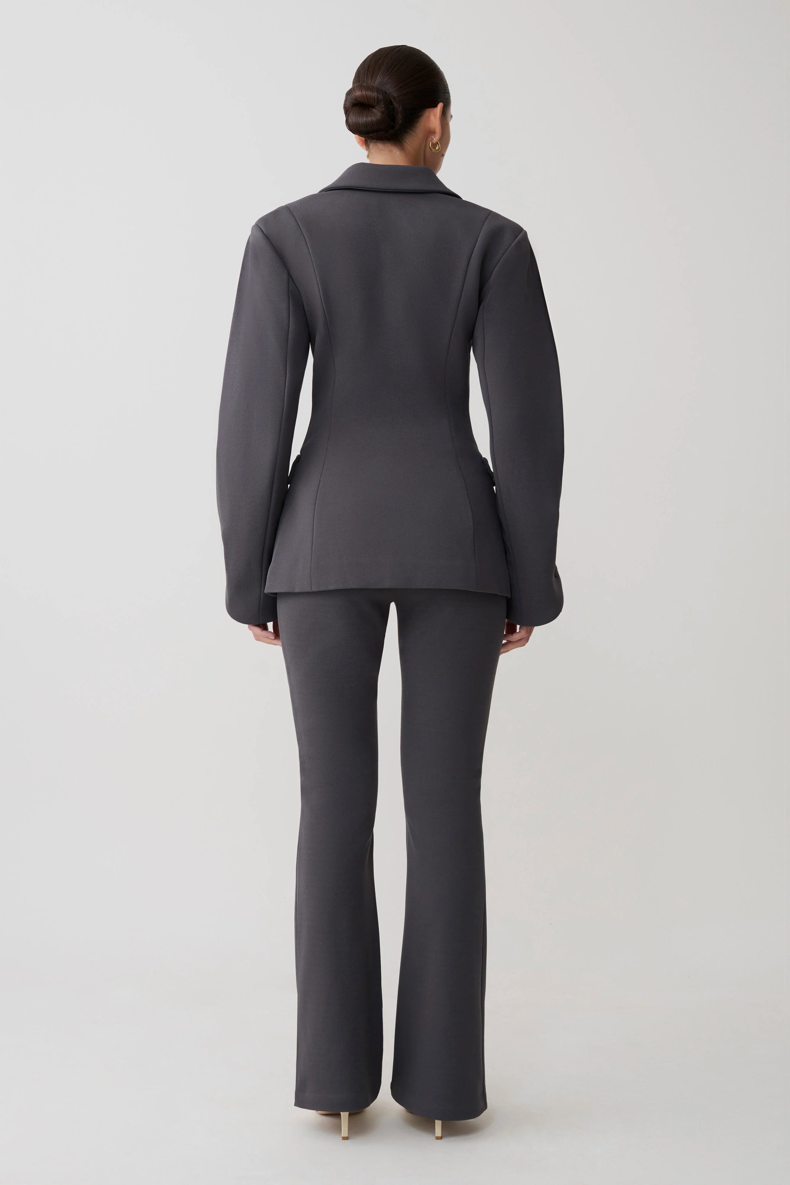 Wesley Structured Blazer - Charcoal Shadow