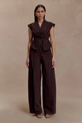 Beatrix High Rise Denim Jeans - Chocolate