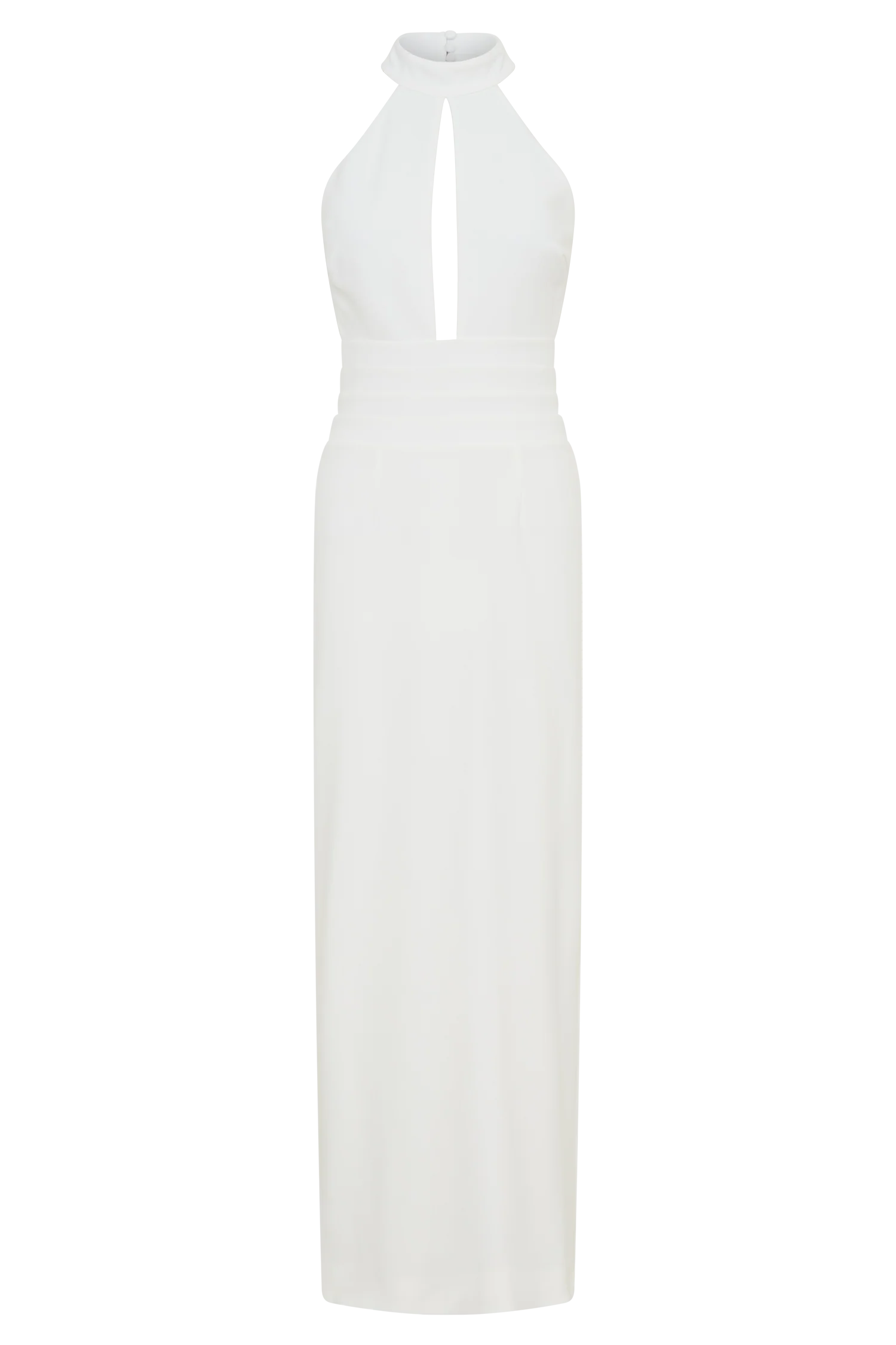 Elan Stretch Crepe Maxi Dress - White