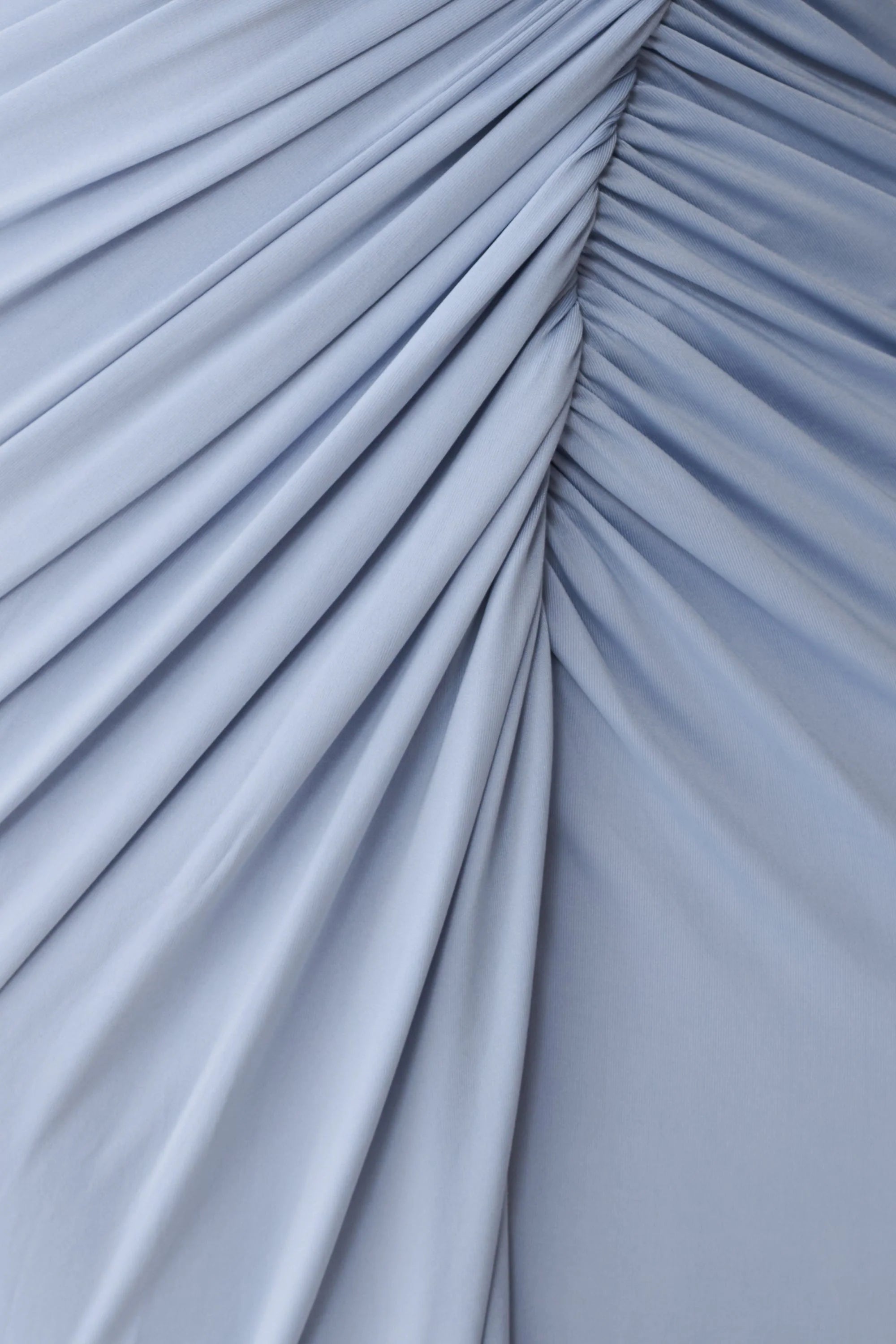 Ryn Twisted One Shoulder Maxi Dress - Sky Blue